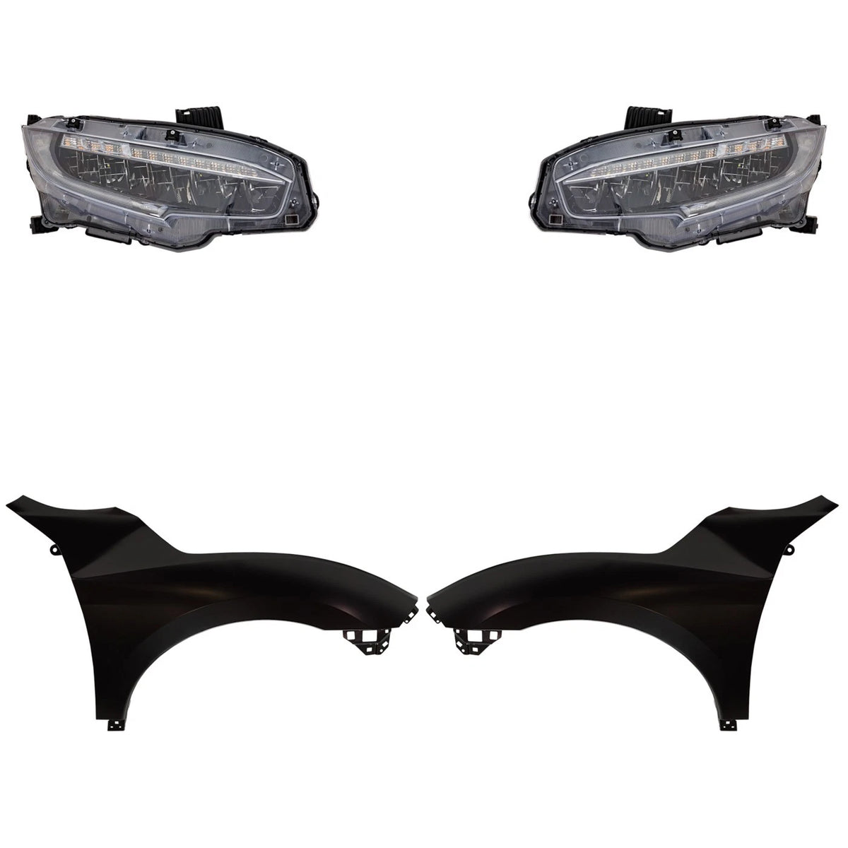 Headlight Kit for Honda Civic (2019) Driver & Passenger Side Assembly LED