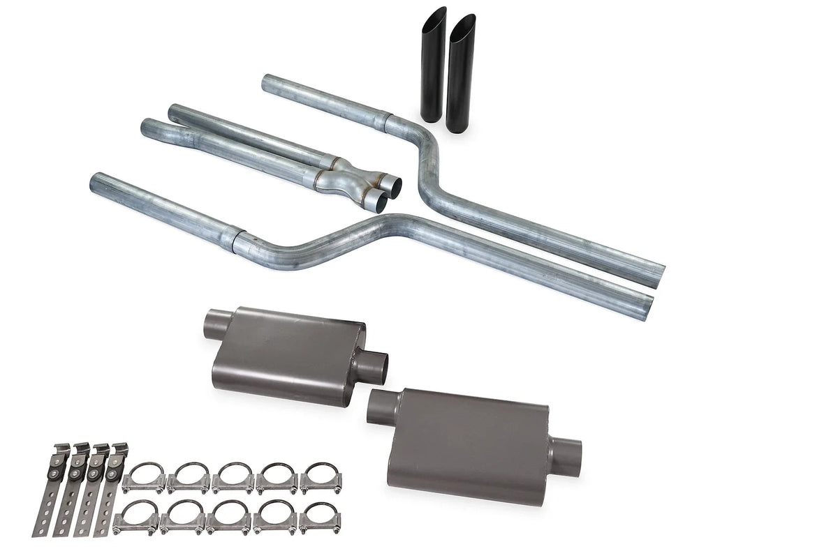 Rear Exit Dual Exhaust Kit 2.5" BW Tip for Chrysler 300 V6 2005–2018