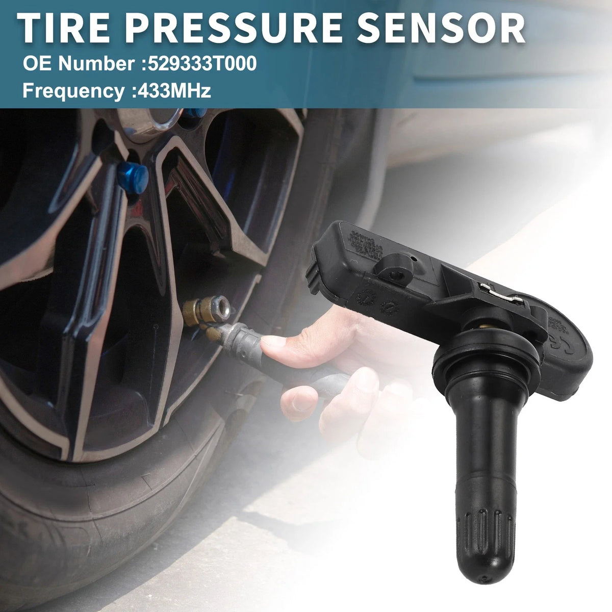 Tire Pressure Sensor for Kia K900 (2015–2017) TPMS No. 529333T000 433MHz
