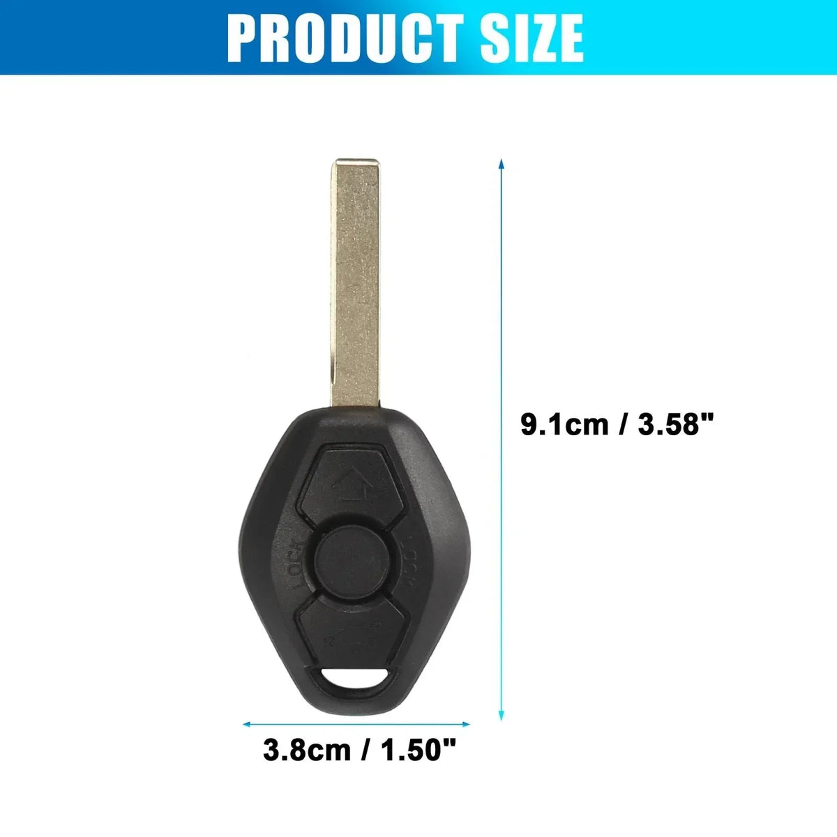 868MHz 3 Button Fob Key Remote for BMW 5 Series E60 E61 2003-2007