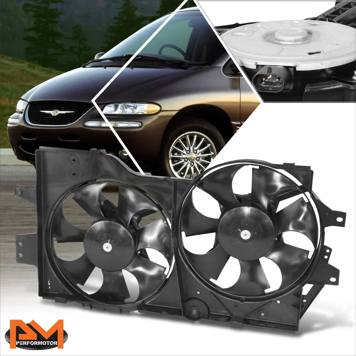 Fan Assembly for Radiator - Town & Country/Caravan/Voyager 1996-2000