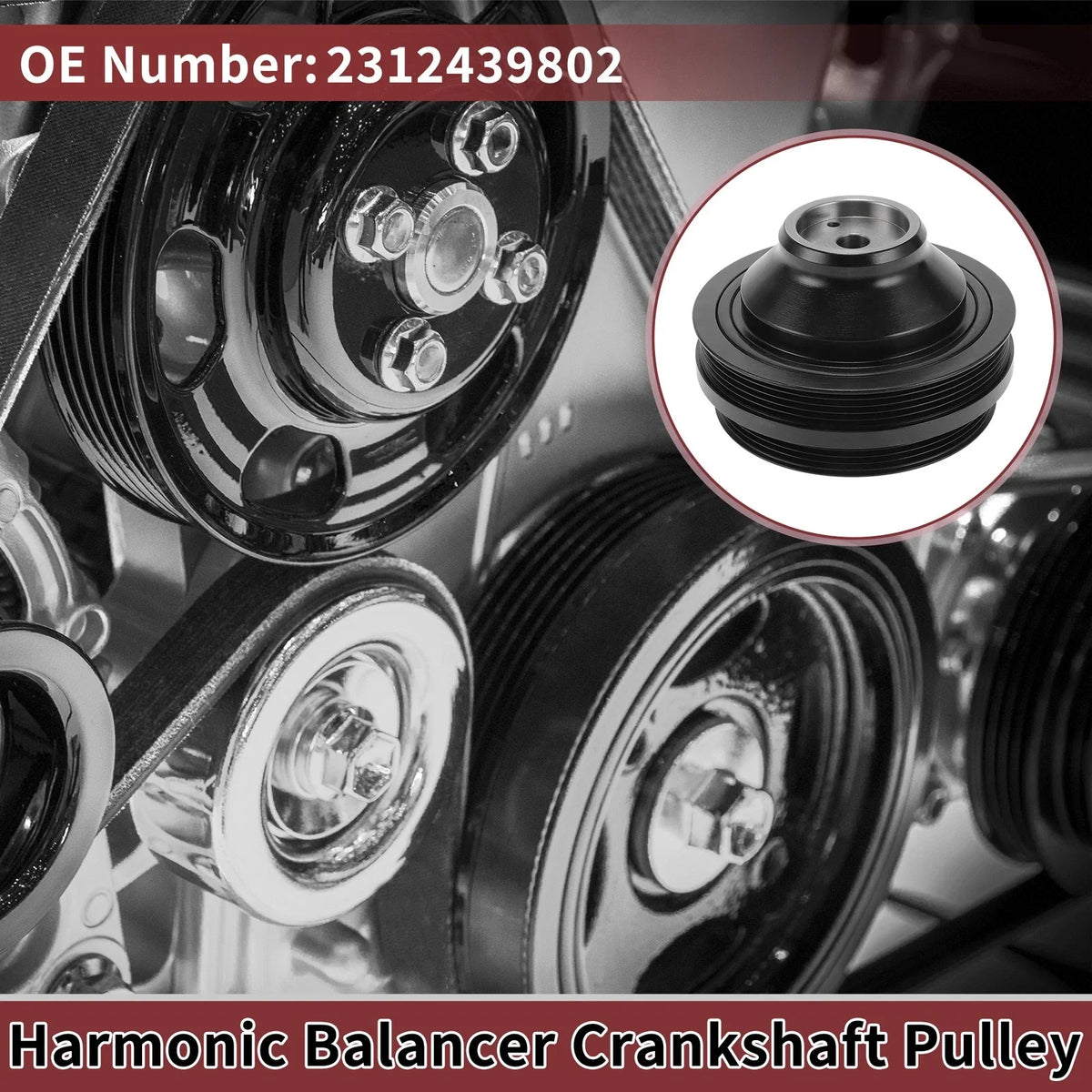 Harmonic Balancer Crankshaft Pulley for Kia Sorento (2011–2016) No. 2312439802