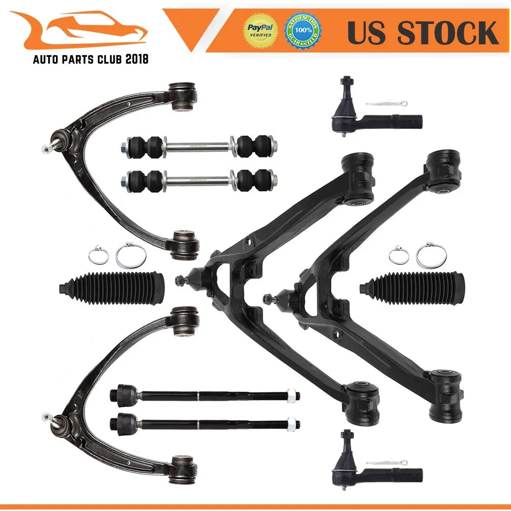 Front Control Arm Assembly with Ball Joints & Tie Rod End for GMC Yukon 07-13