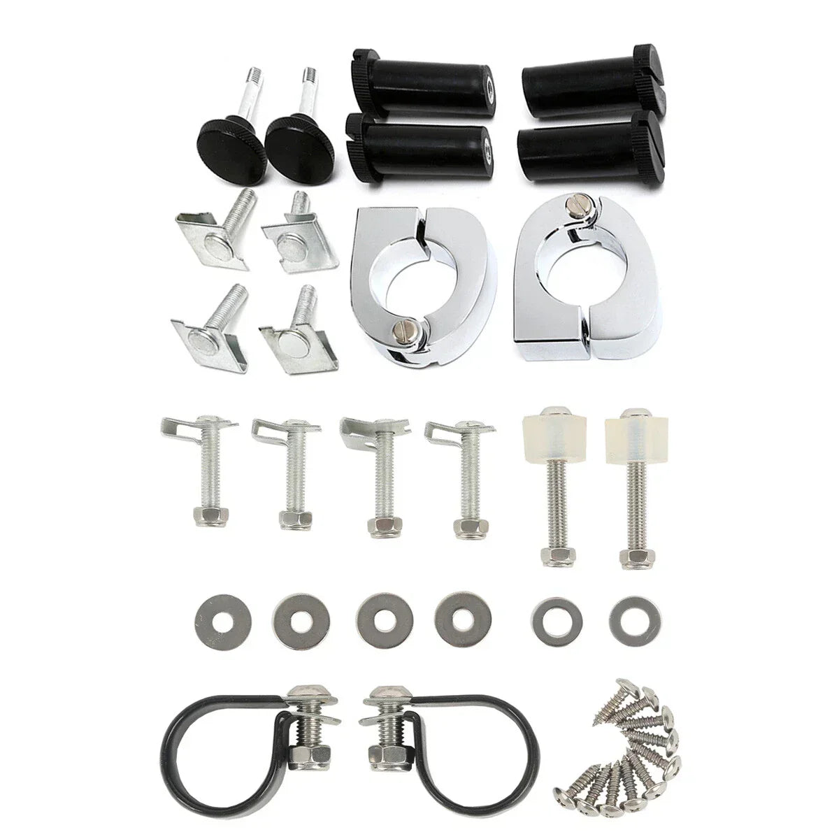 Vented Fairing Clamps - Mounting Hardware for Harley Road King 1983-2013