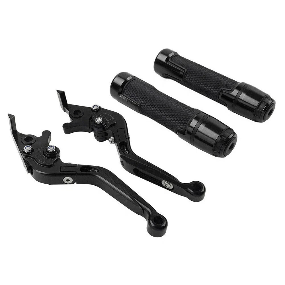 Set of 2 Black Extendable Brake Clutch Levers for Kawasaki ZX14R (2006–2023)