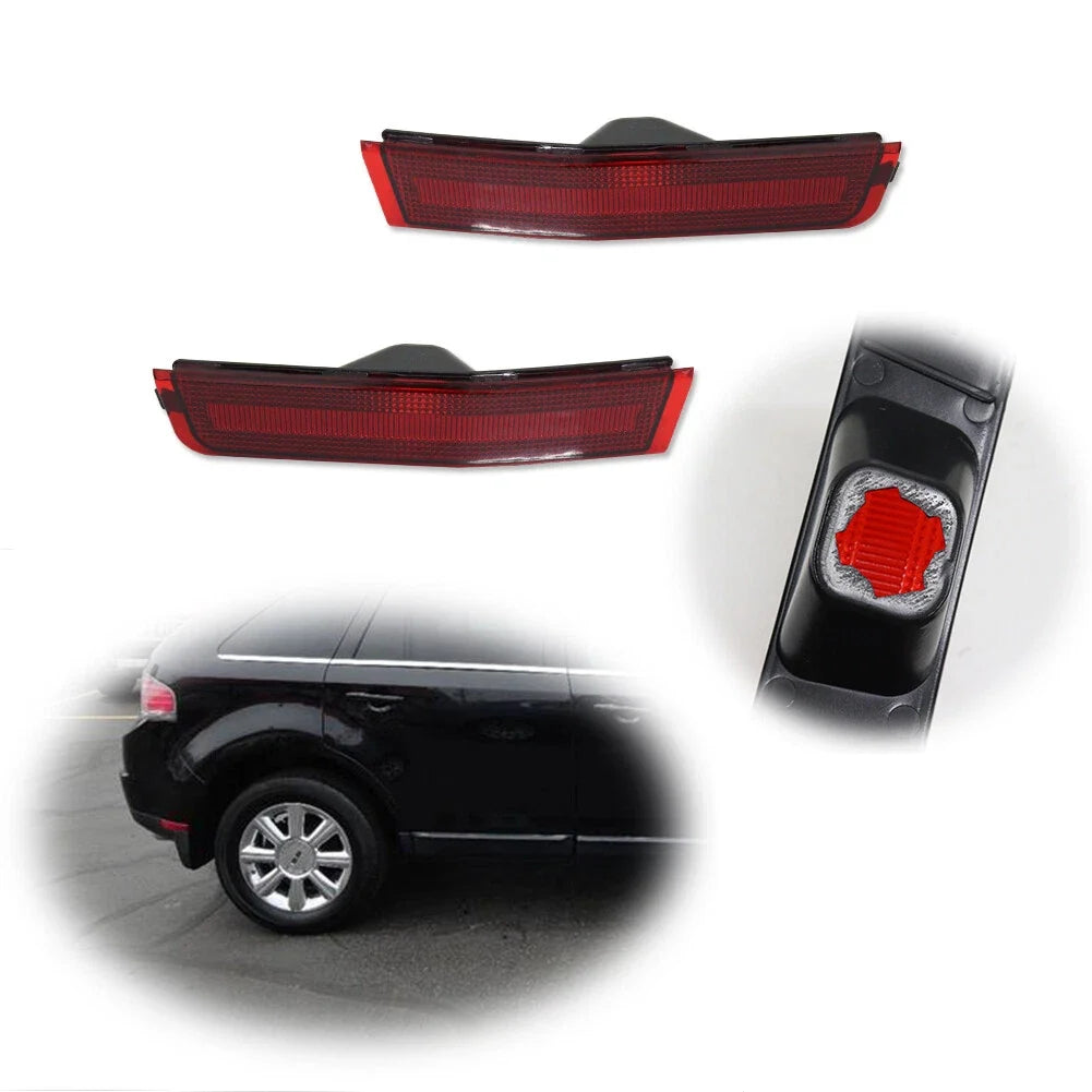 Set of 2 Rear Bumper Side Marker Light Reflector Covers for Lincoln MKX