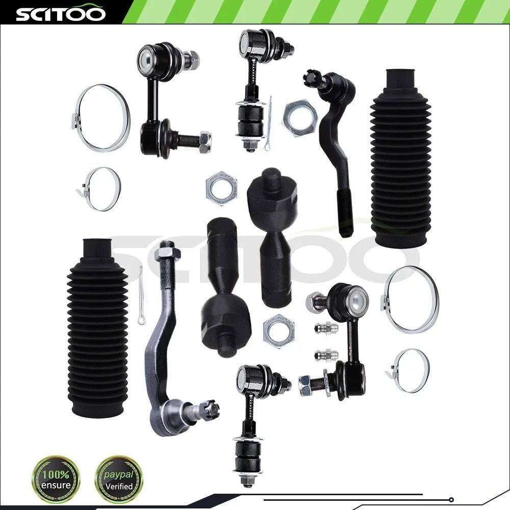 Front Suspension Kit with Tie Rod End & Sway Bar Link for Toyota Tacoma 01-04