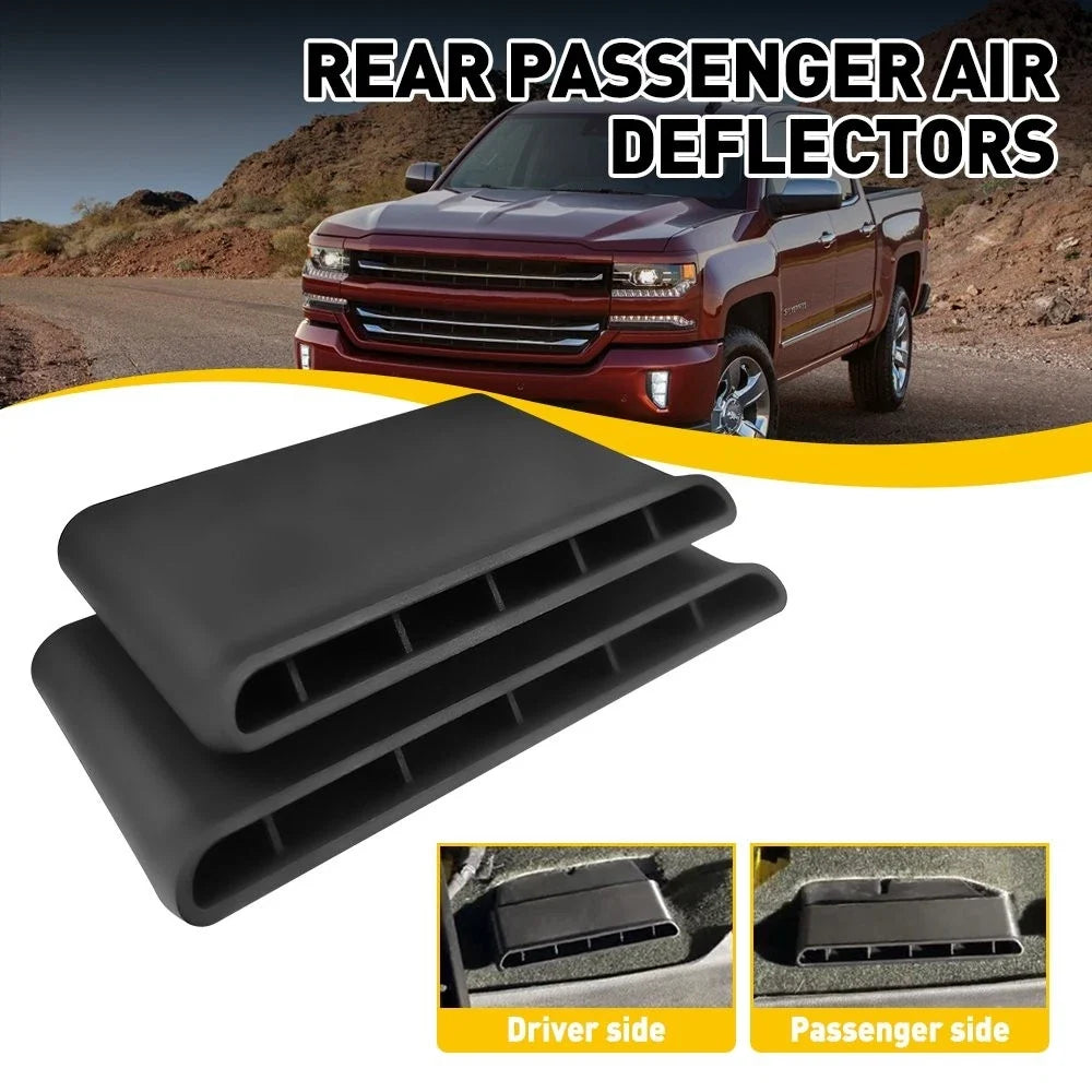 2-Piece Rear Passenger Air Deflectors for Silverado Sierra 2014-2019