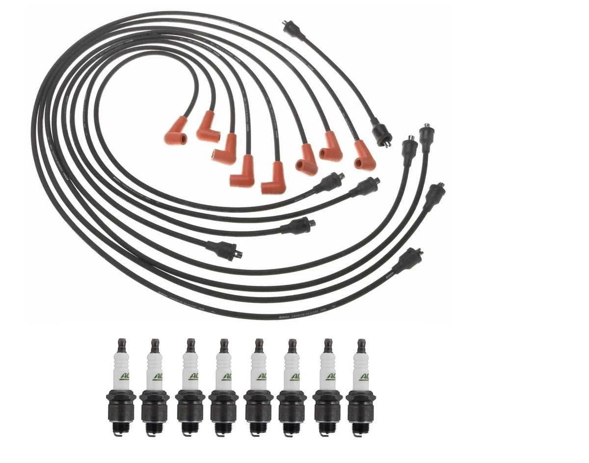 Ignition Wire Set & 8 ACDelco Spark Plugs for Chevrolet GMC V8