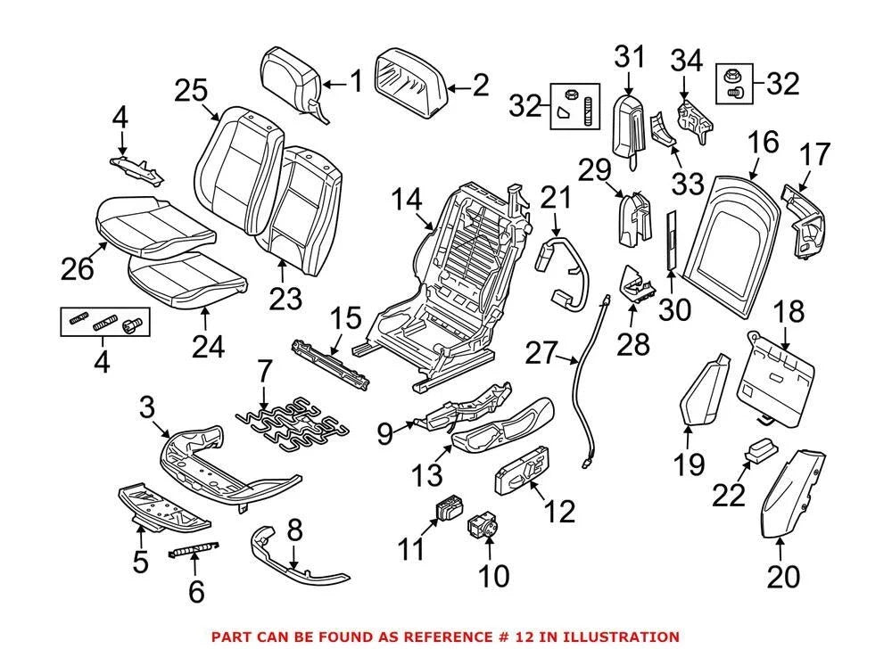 Power Seat Switch for BMW 328i 335i 335is M3 (2012–2013)