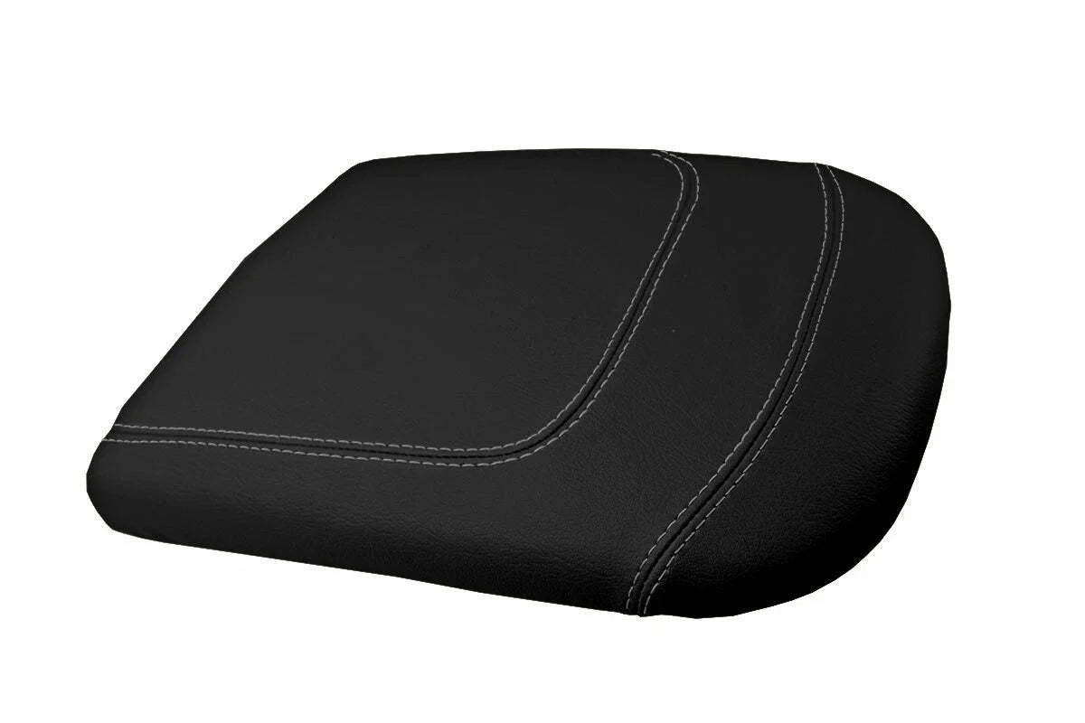 Leather Console Lid Armrest Cover for Ford F150 Lariat (1997–2003) Gray Stitch