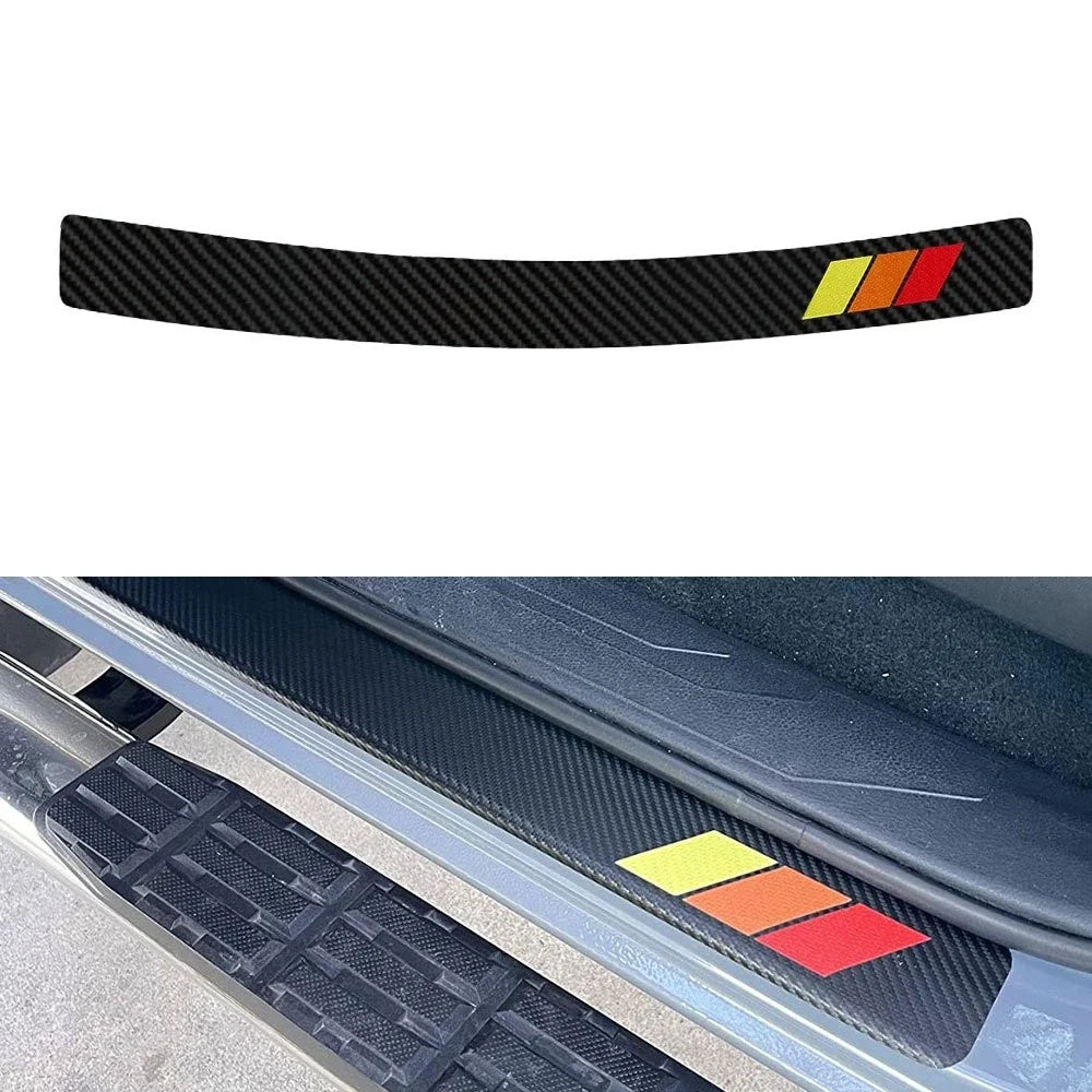 Rear Protector Trim Bumper Cover for - Black Rubber