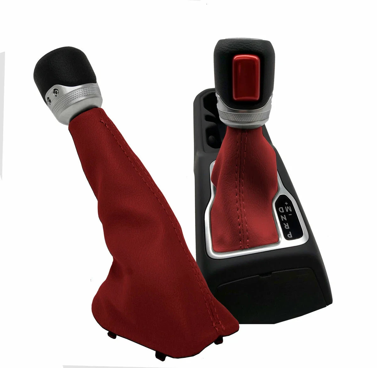 Automatic Shift Boot & Transfer Case Cover for Jeep Wrangler (2018–2020) Red