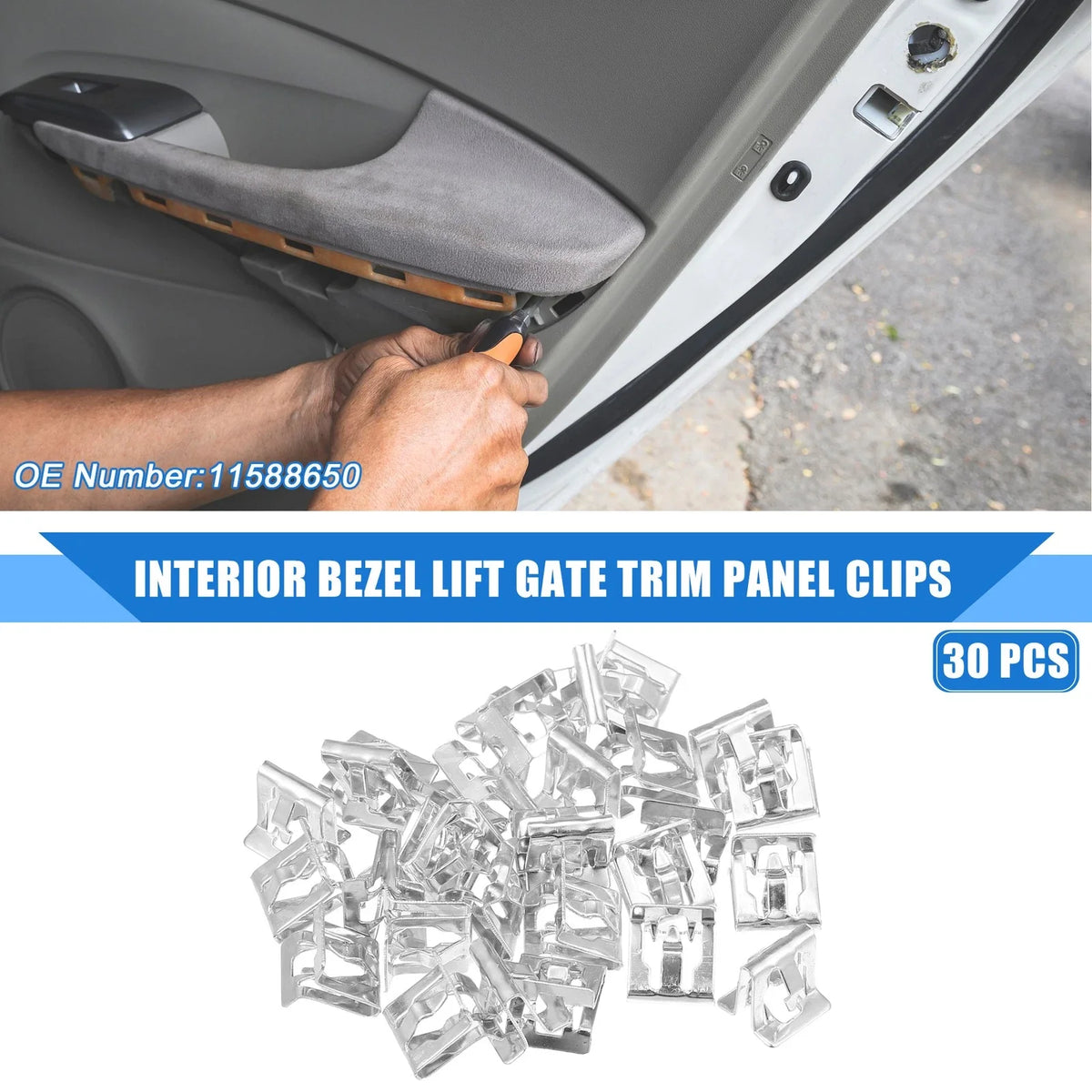 30 Pcs Lift Gate Trim Panel Clips for Buick Cascada (2016–2019)