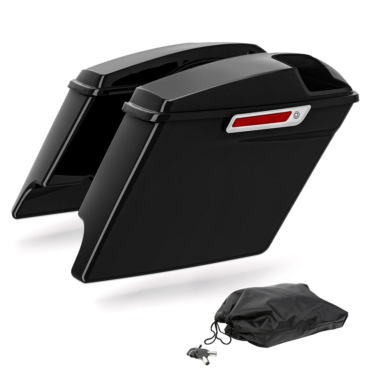 Speaker Grills for Stretched Hard Saddlebags on Harley Road Glide 2014-2024