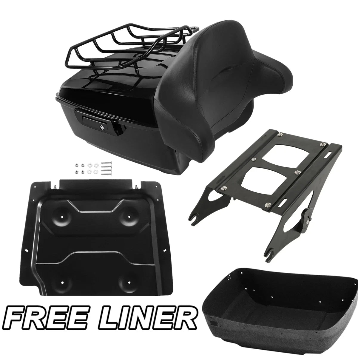 Mount Rack Plate Trunk Pad for Harley Electra Glide King 2014–2026