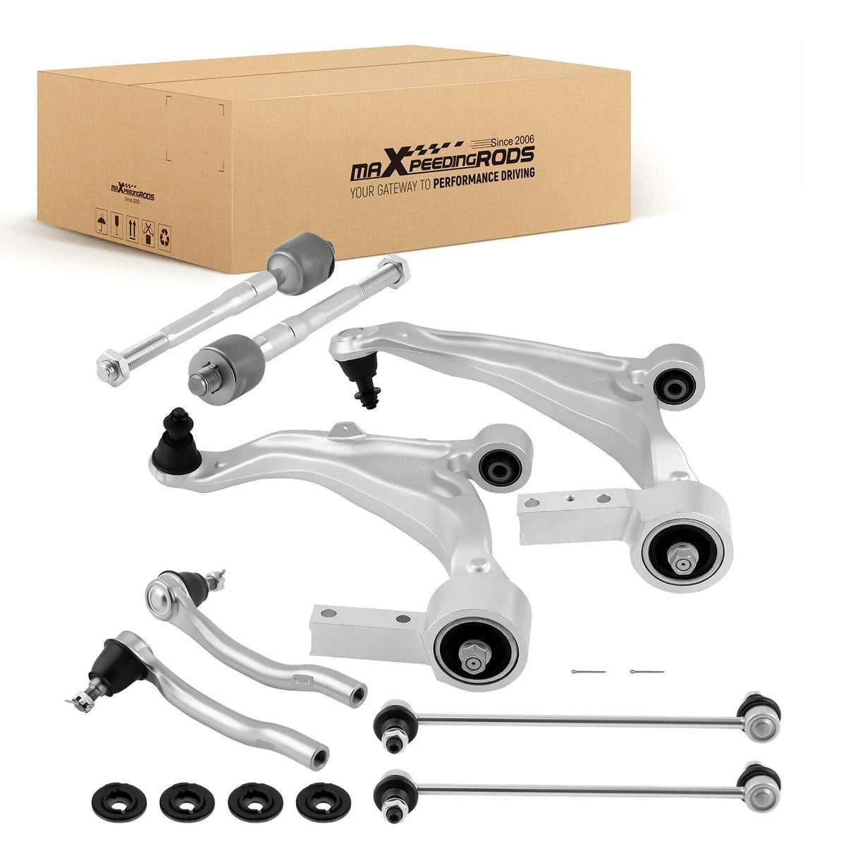 Set of 8 Front Lower Control Arms with Ball Joints for Acura MDX (2007–2013)