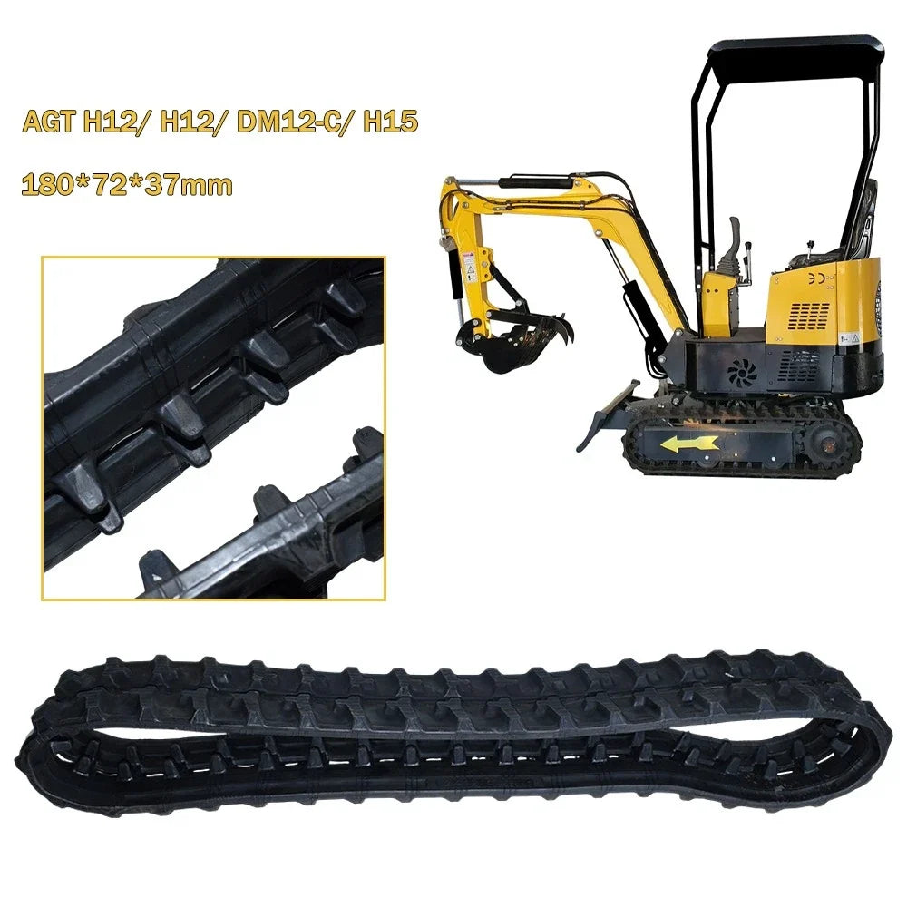Rubber Tracks 1807237mm for AGT Mini Excavator Models H12/H15/DM12-C