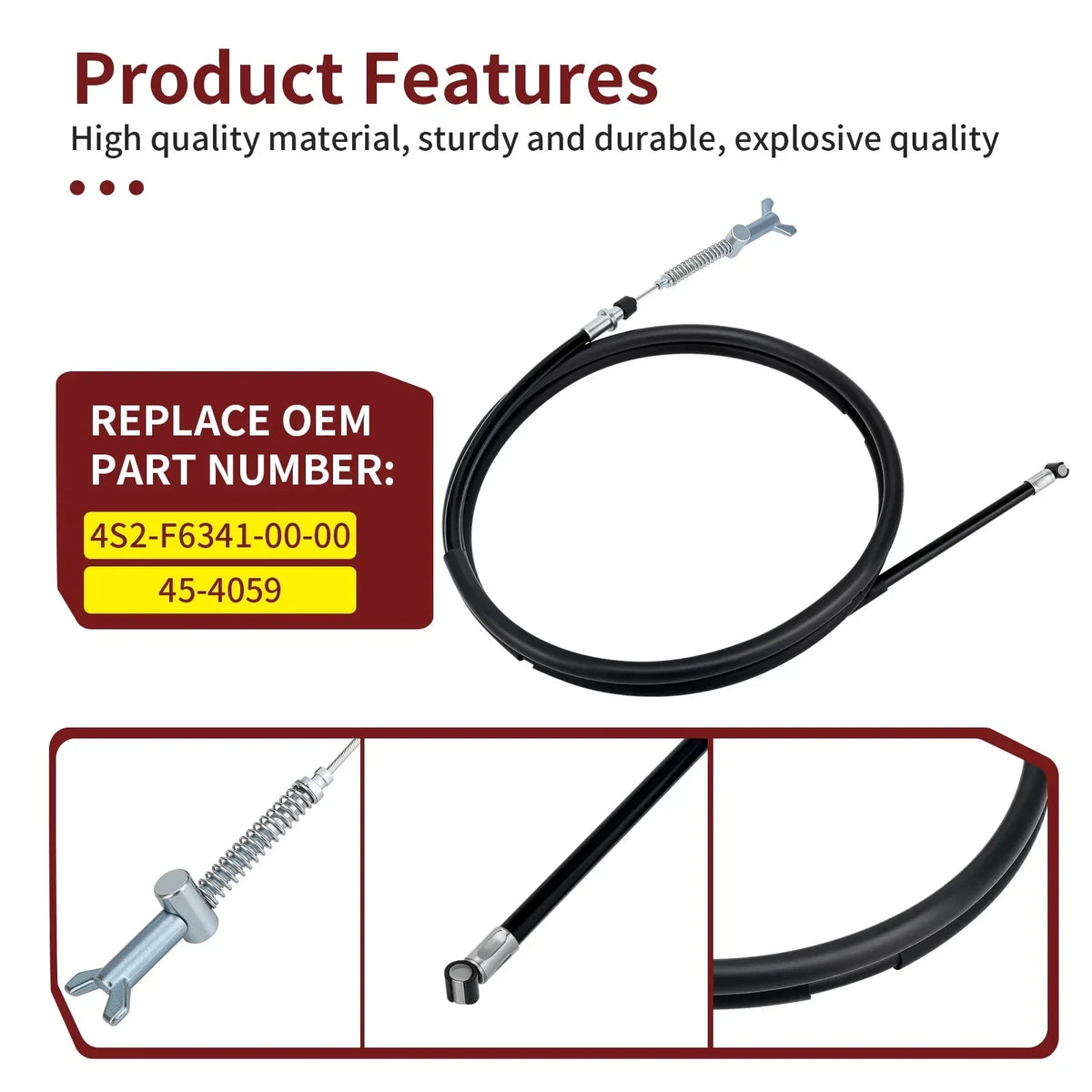 Hand Park Brake Cable Rear for Yamaha Grizzly 350 YFM350 IRS 07-11