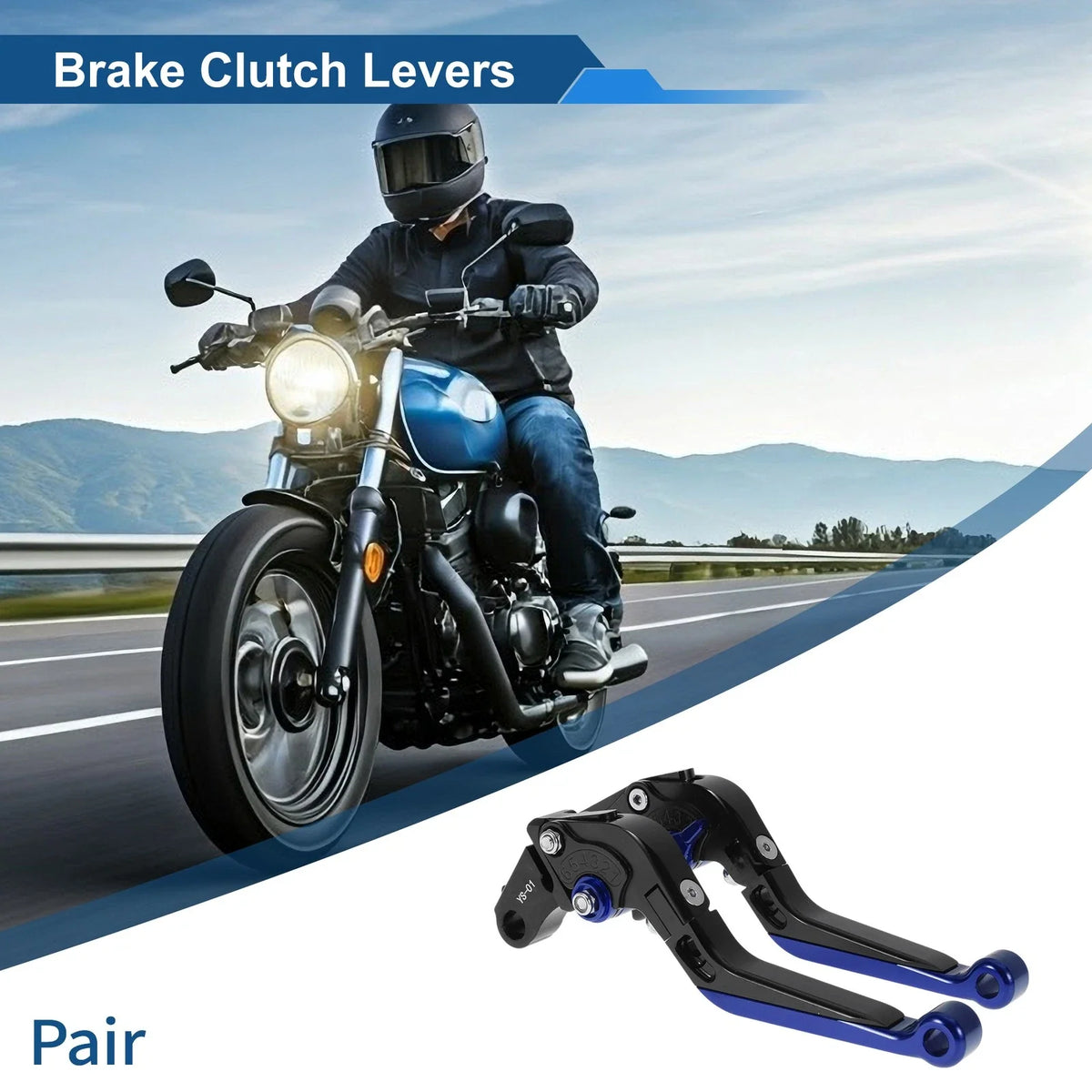 Adjustable Brake Clutch Levers for Honda X11 (1999–2002) Black Blue