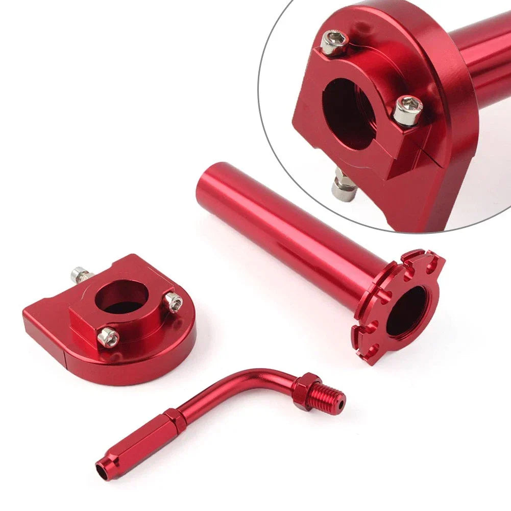 Red Handgrip Throttle Cable Adjuster for Universal Motorcycle
