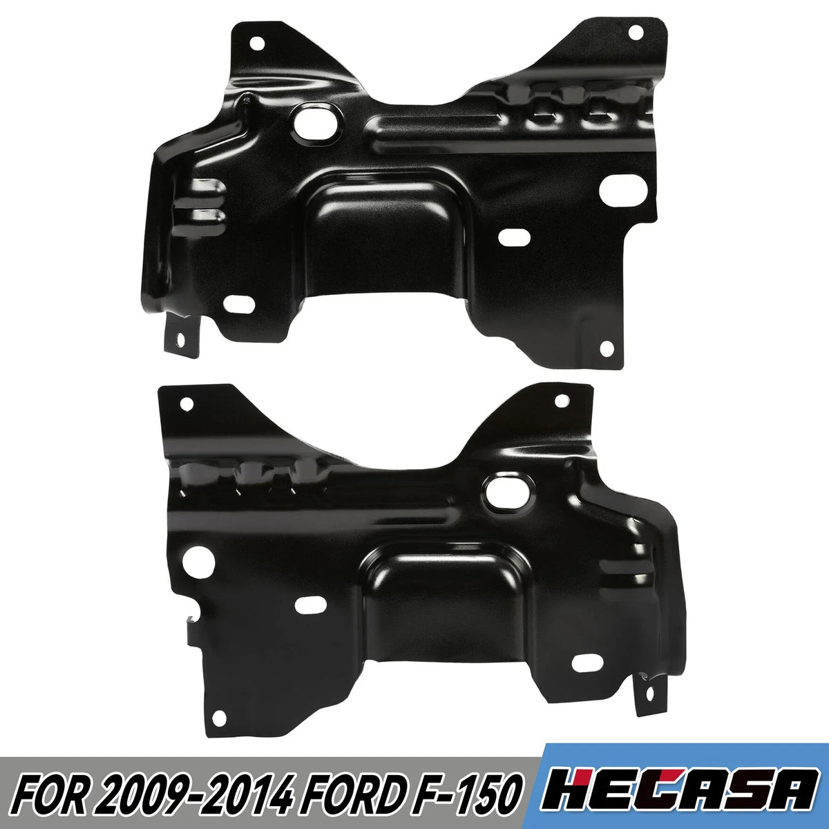2-Piece Front Bumper Mounting Plate Brackets for Ford F-150 (2009-2014)