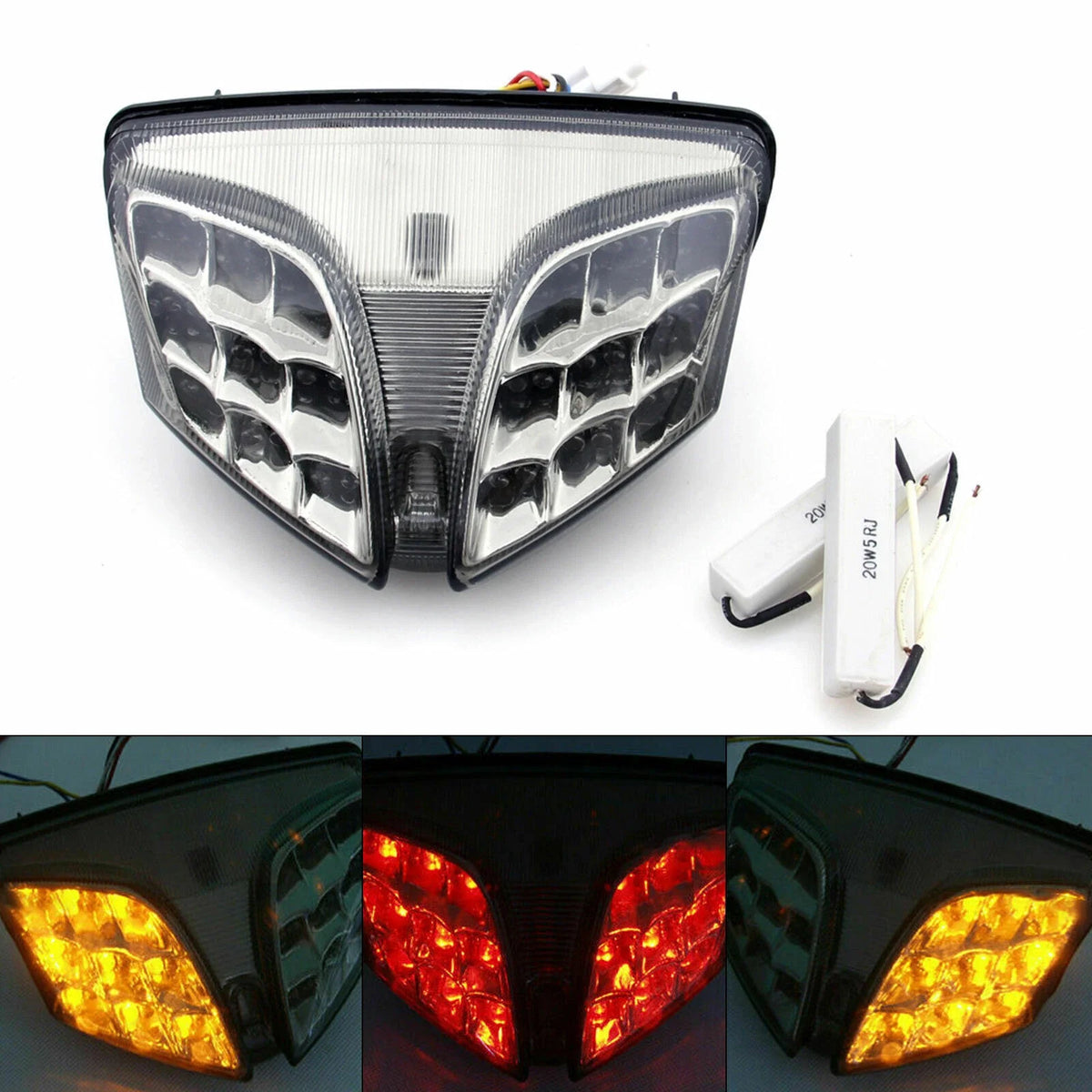 Tail Light Turn Signals with Integrated LEDs for Suzuki GSX-R & SV650