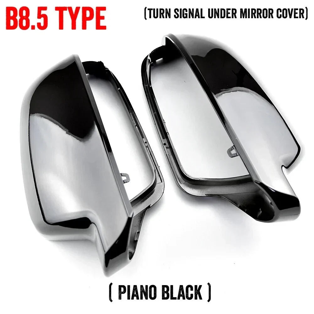 Black Rearview Mirror Cap Covers for A4/S4 Audi (2010-2016)