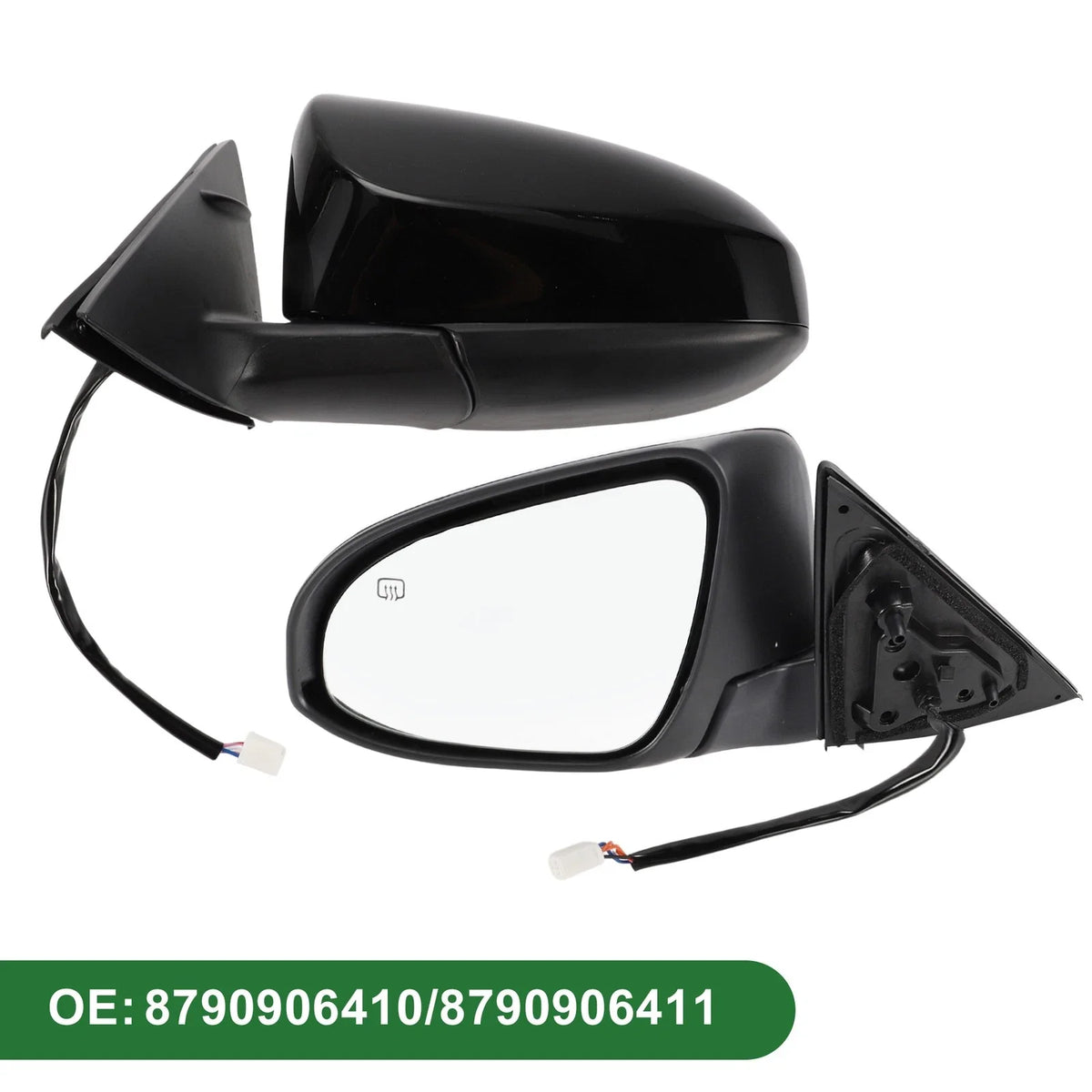 Left Side Door Mirror for Toyota Camry (2012–2014) Manual Folding Gloss Black