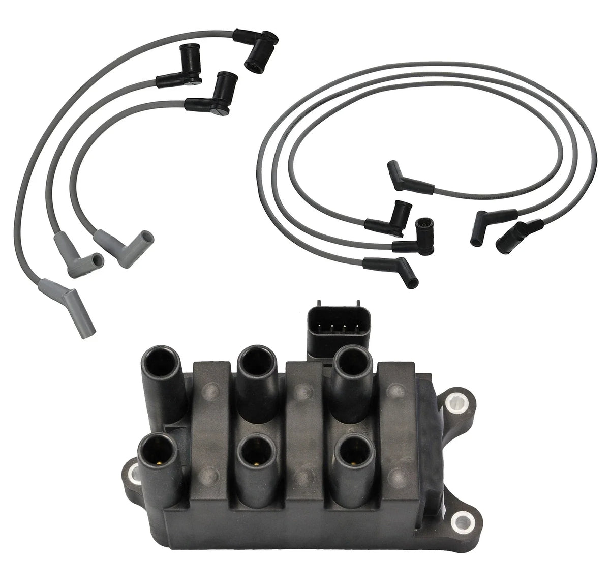 Ignition Coil & Spark Plug Wire Set for Ford 3.8L V6 OHV VIN 4 (1991–1995)