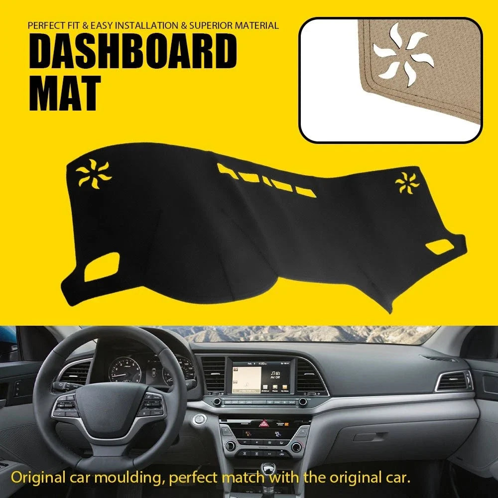 Dashmat Dashboard Cover for Hyundai Sonata (2015–2019) Black Leather