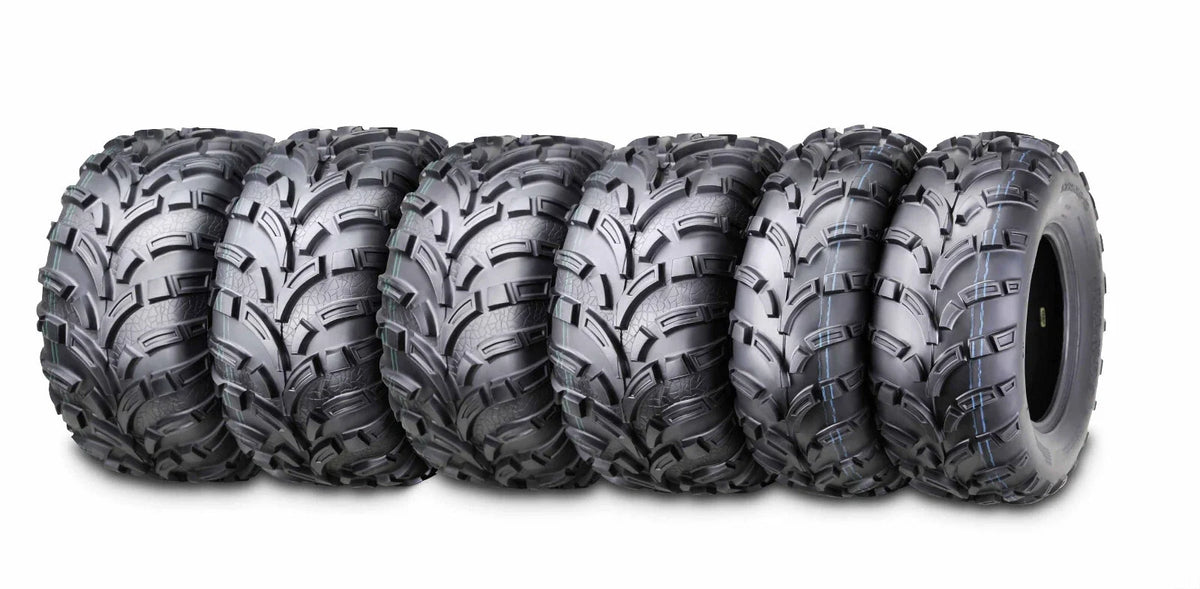 Set of 6 Wanda ATV UTV Tires 25x8-12 Front & 25x11-12 Rear 6PR