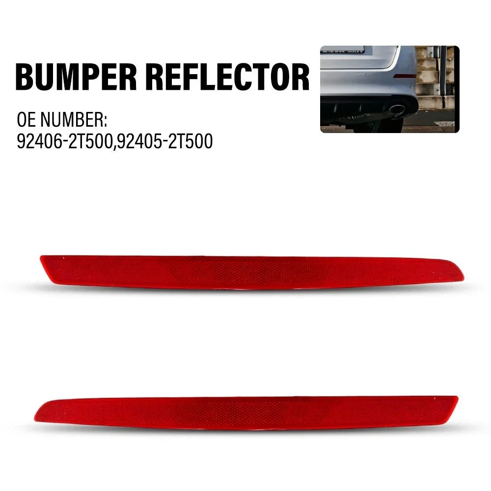 Pair Rear Bumper Reflector Light for Kia Optima (2014–2015) EXV Red