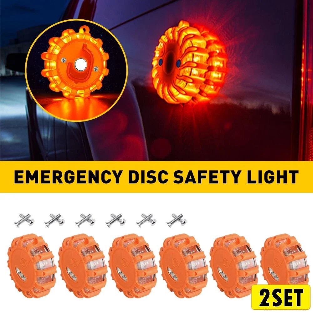 LED Safety Flare Strobe Disc Set of 2 for Universal Applications