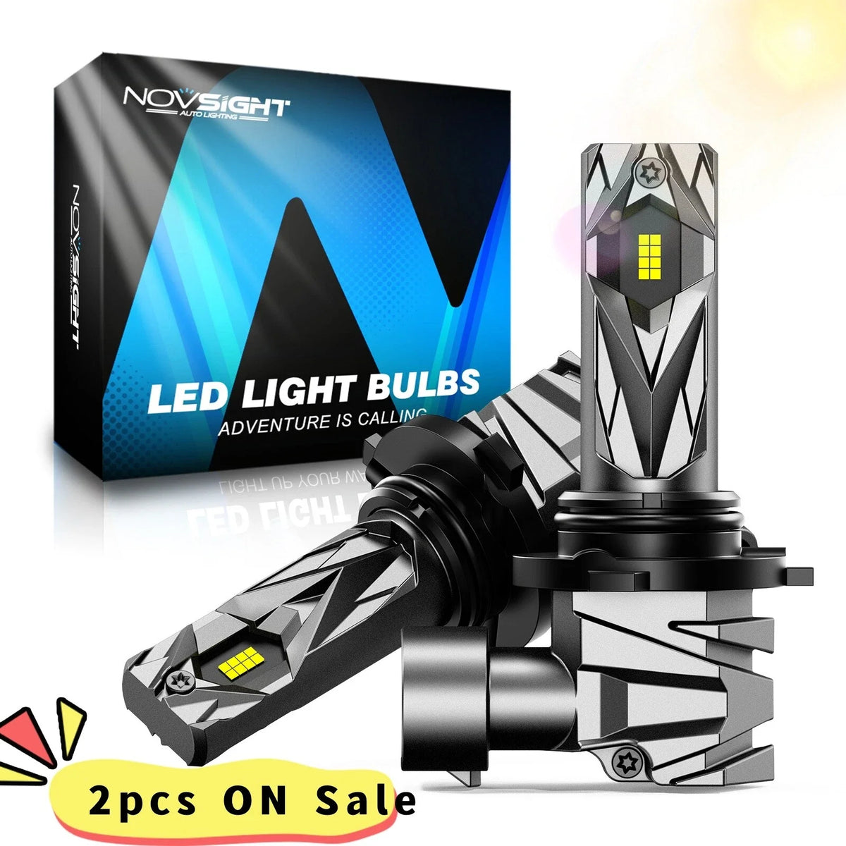 High Low Beam 9005 HB3 LED Headlight Bulbs (2X) - 16000LM, 60W