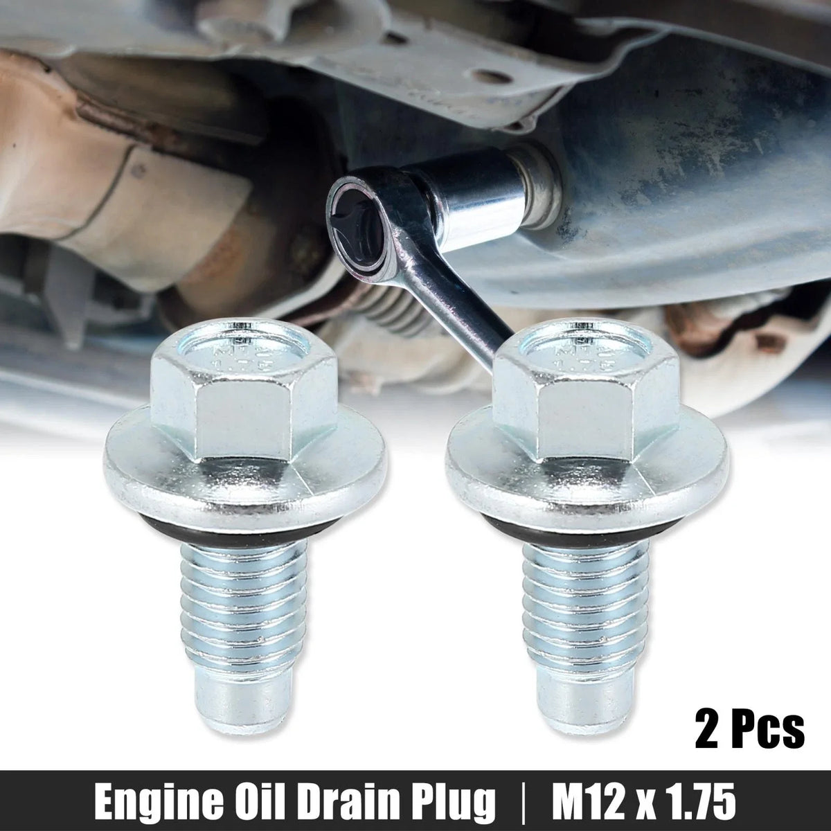 2 Pcs M12 x 1.75 Steel Engine Oil Drain Plug for Buick