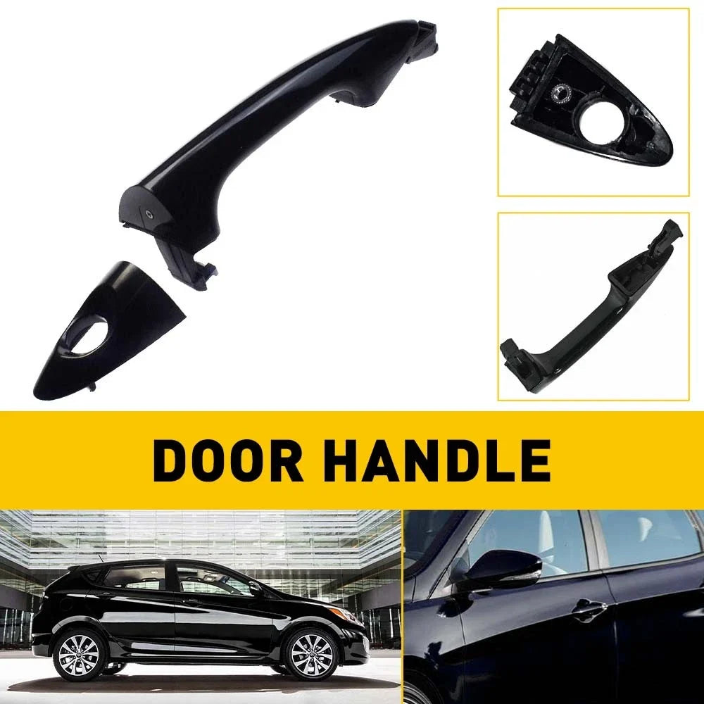 Front Left Door Handle for Hyundai Accent (2012–2017) Black EV