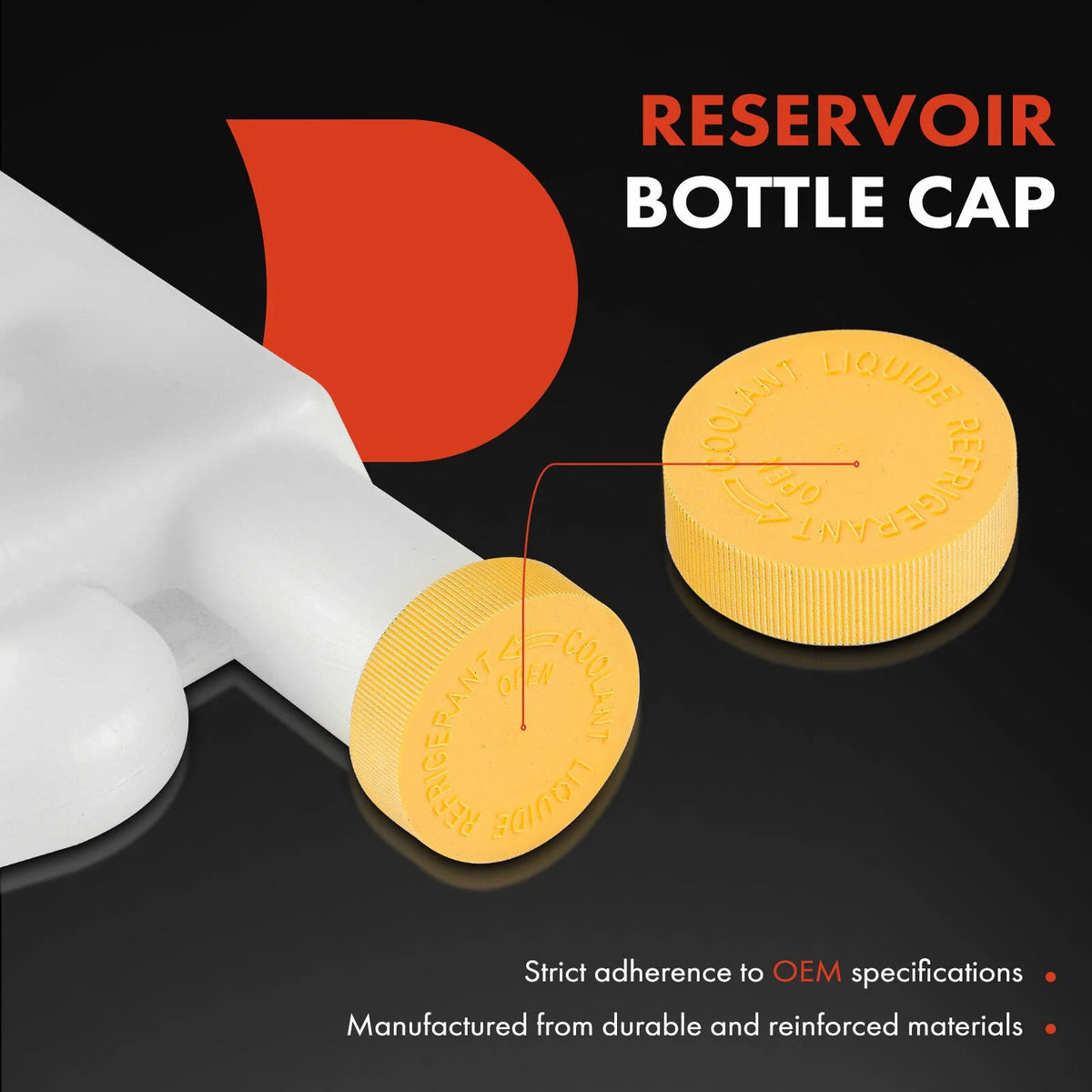 Reservoir Tank with Cap & Hose for Nissan Models 2013 to 2019