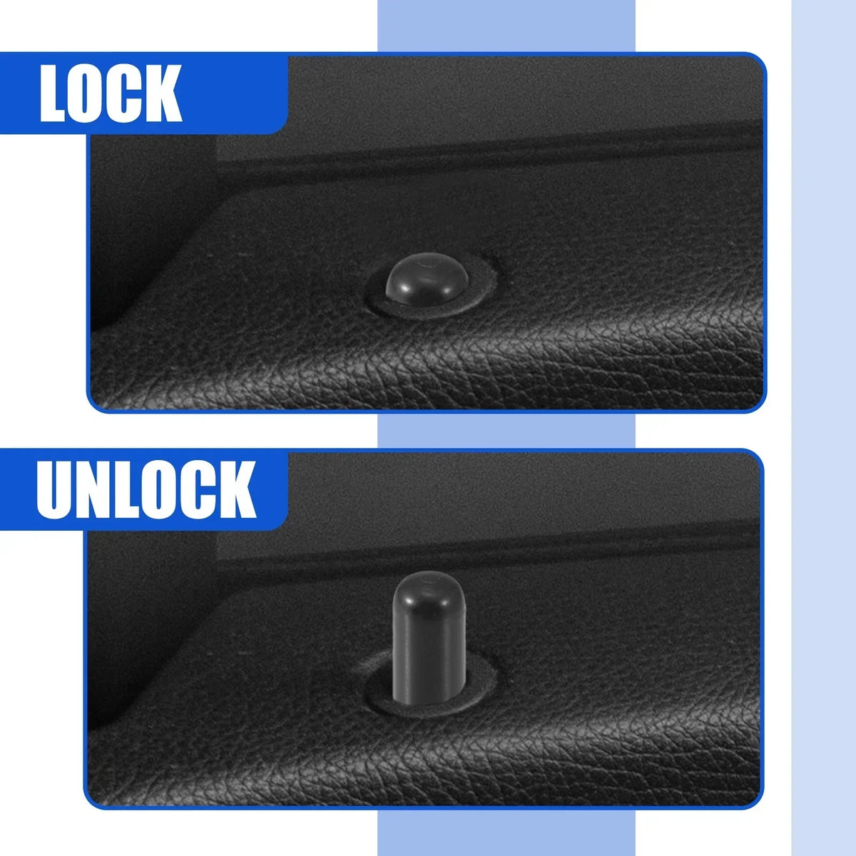Door Lock Rod Knob with Locking Button Cover for BMW 328i