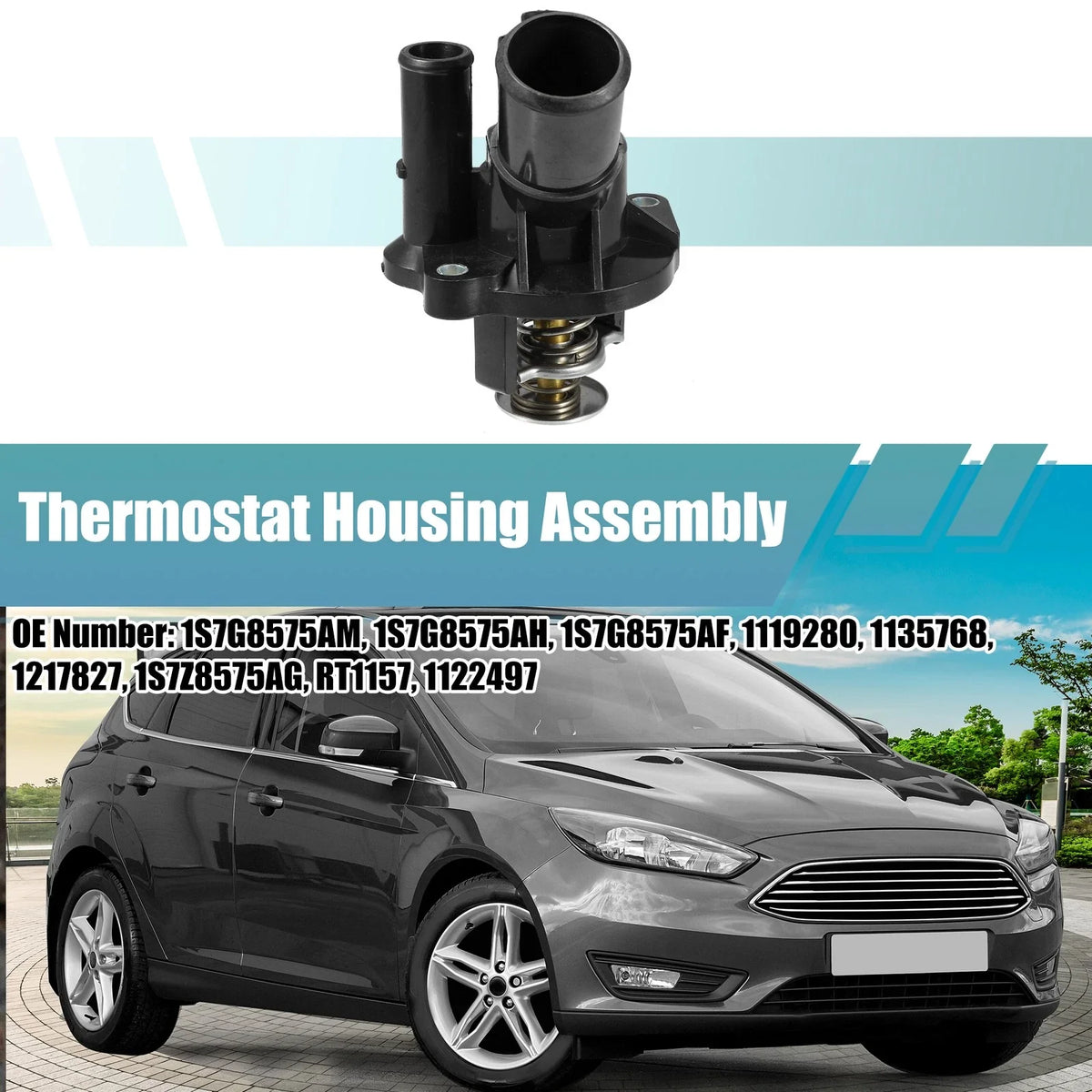 Engine Coolant Thermostat Housing Assembly for Ford Focus (2005–2011) 1S7G8575AH
