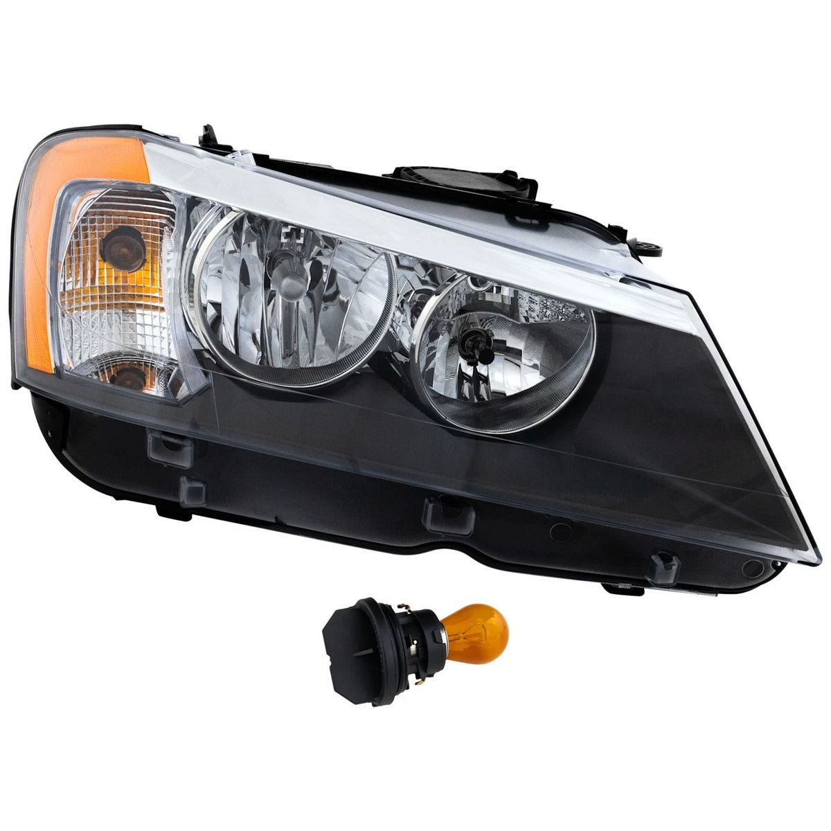 Headlight Set for BMW X3 (2011–2014) Halogen with Bulb(s)