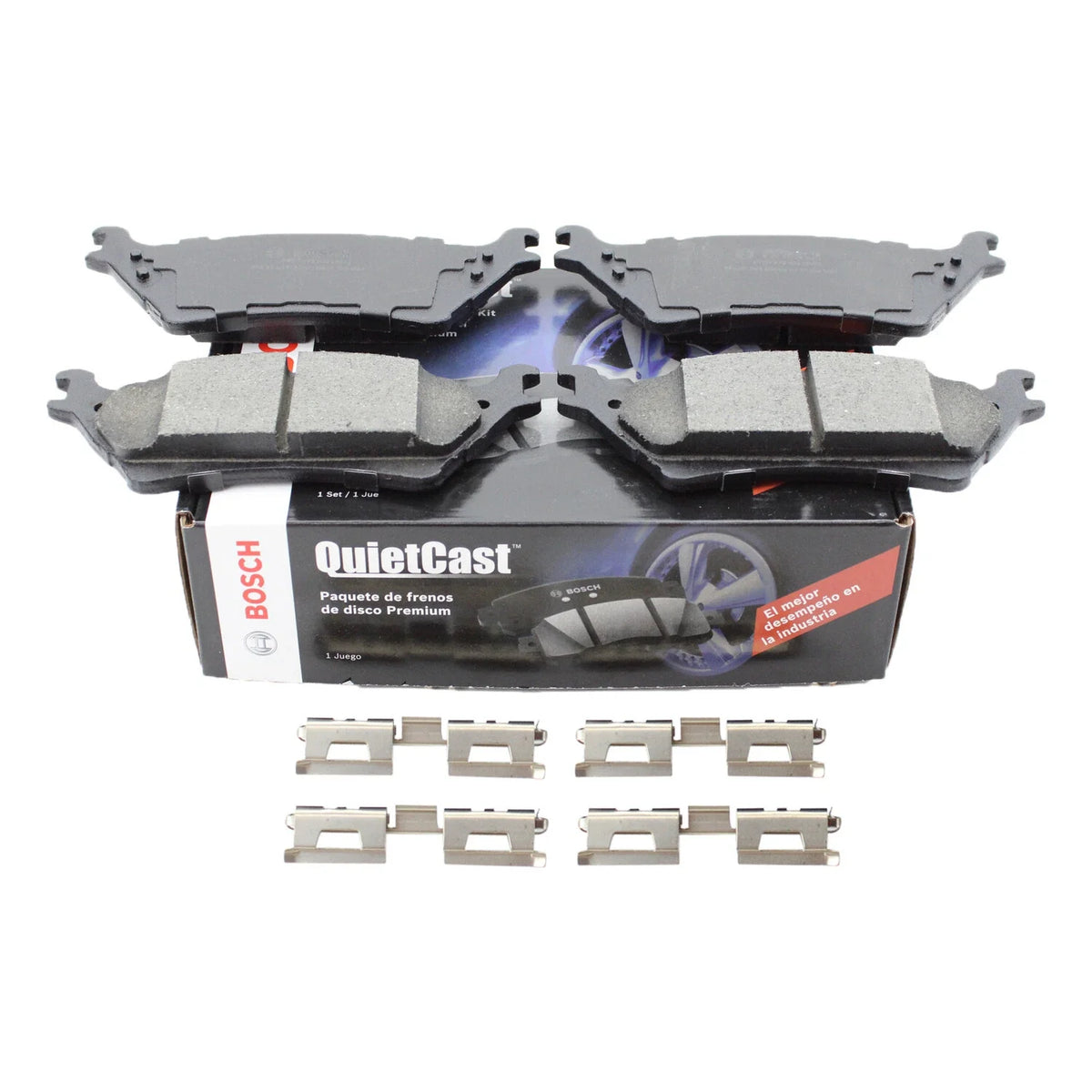 Rear Brake Pad Set BC1602 by Bosch QuietCast for Ford F-150 2004-2020
