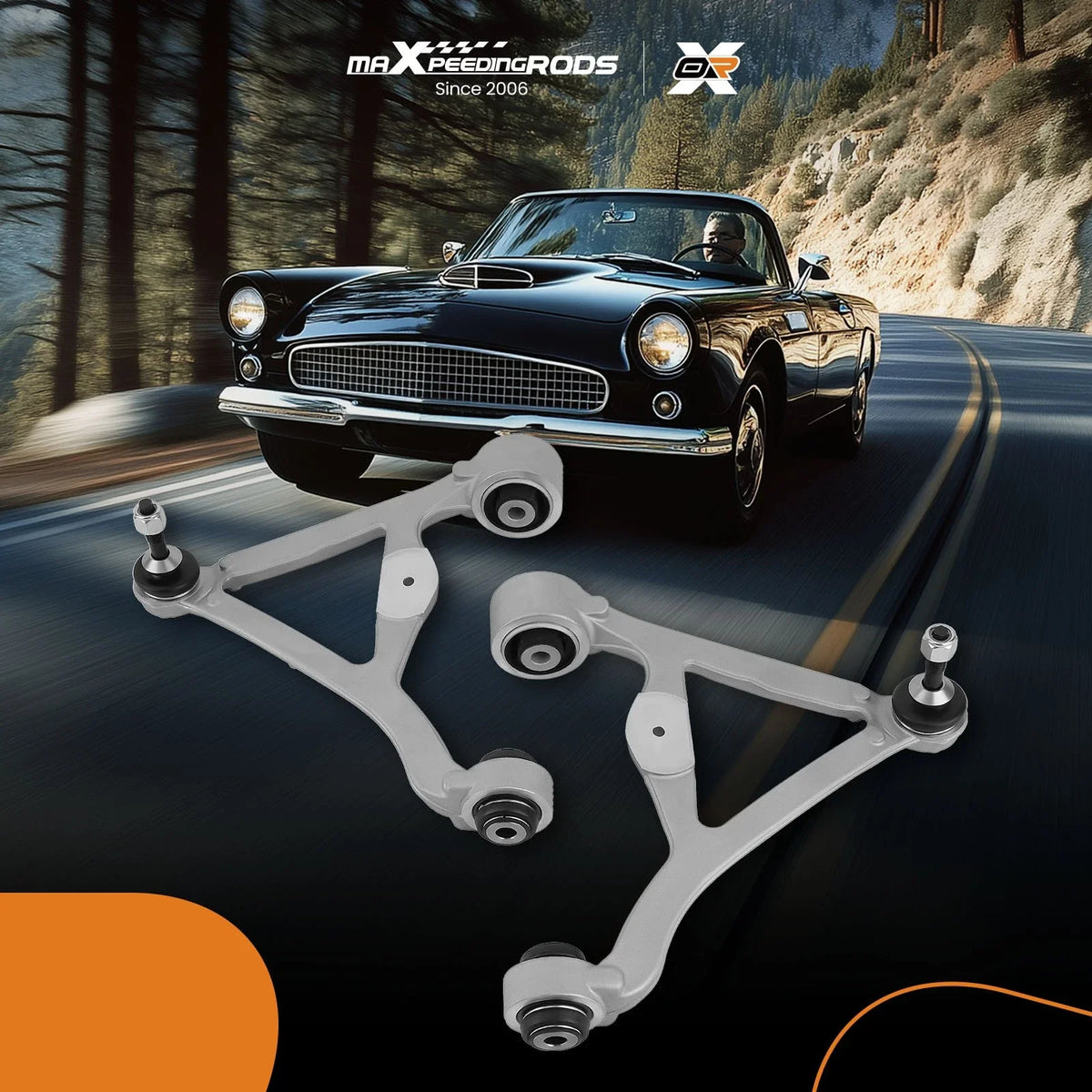 Set of 2 Rear Upper Control Arms for Lincoln LS (2000–2006) Ford Thunderbird
