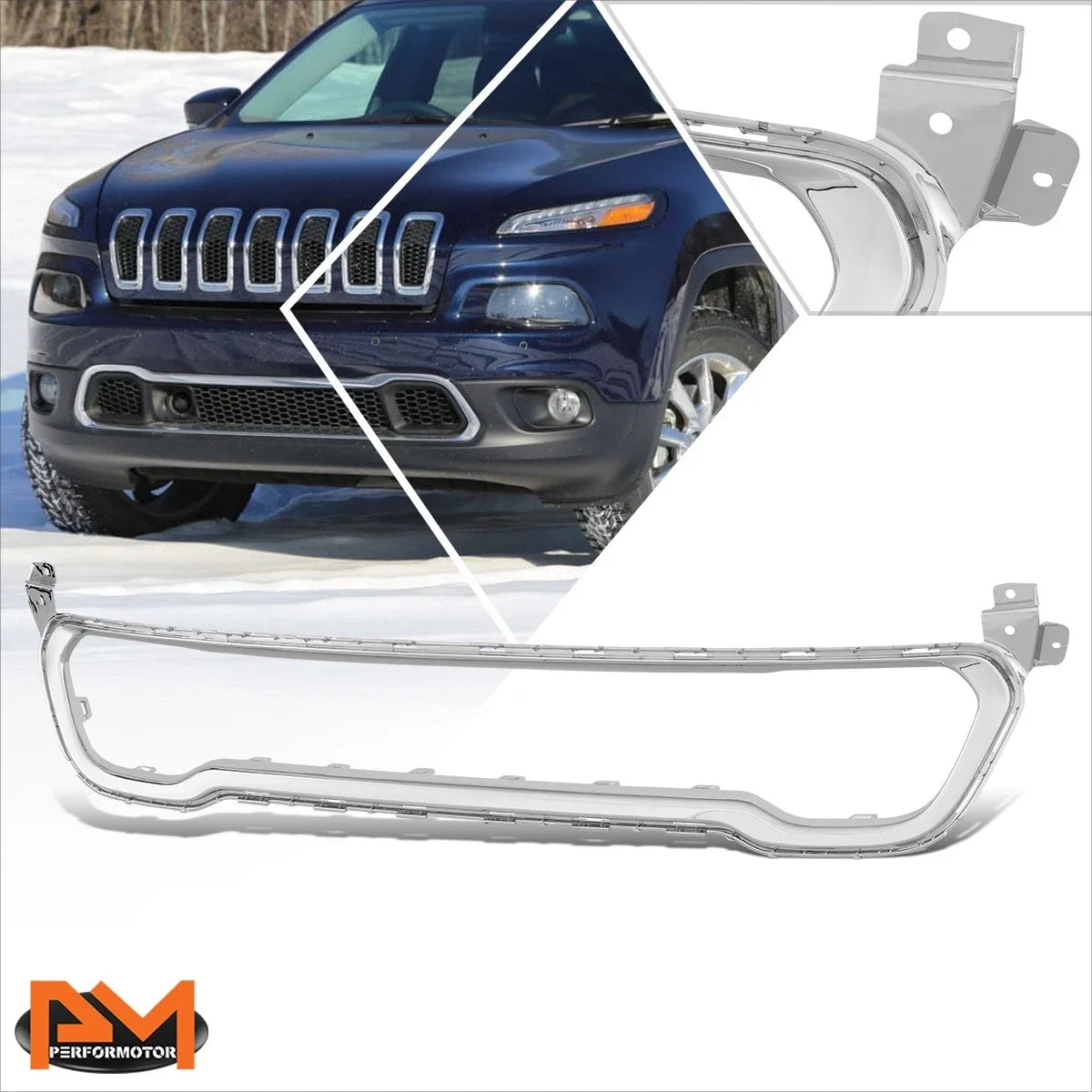 Front Lower Bumper Grill Trim for Jeep Cherokee 2014-2018