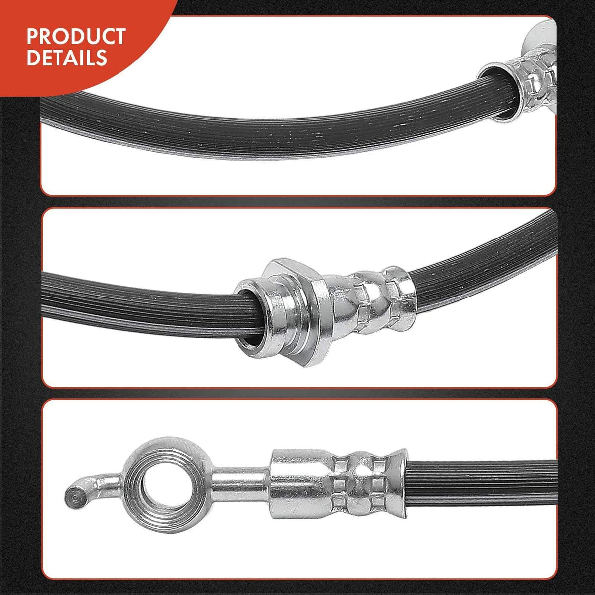 Front Brake Hose Pair for Honda Passport 1998 to 2001