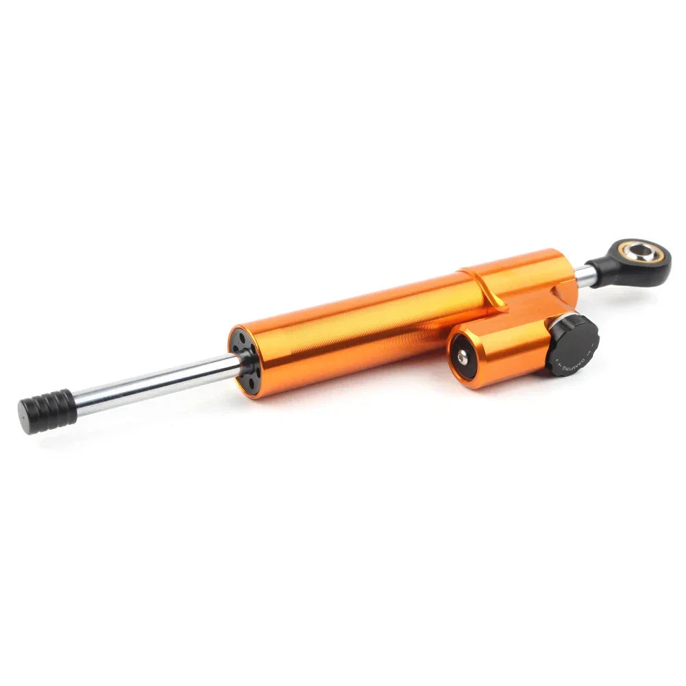Steering Damper Stabilizer - Adjustable for Universal Moto Gold & Black