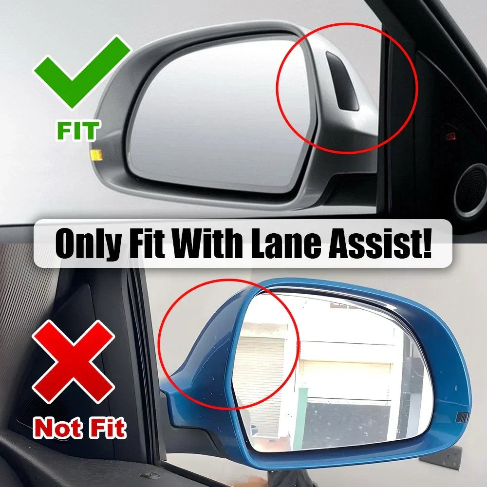 Wing Mirror Caps with LaneAssist in Chrome for Audi A7 C7 2010-2018