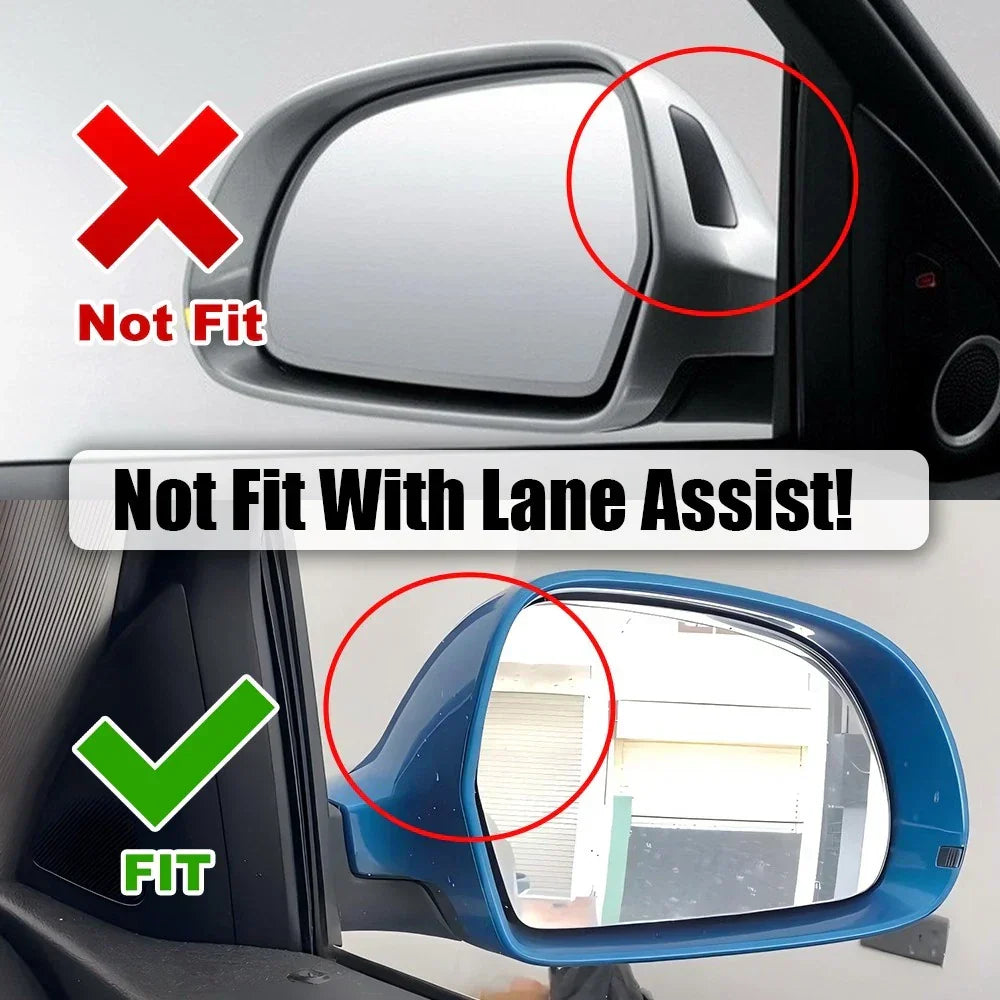 Side Mirror Cap Covers - Gloss Black Finish for Audi Q2 / Q3 (2016–2025)