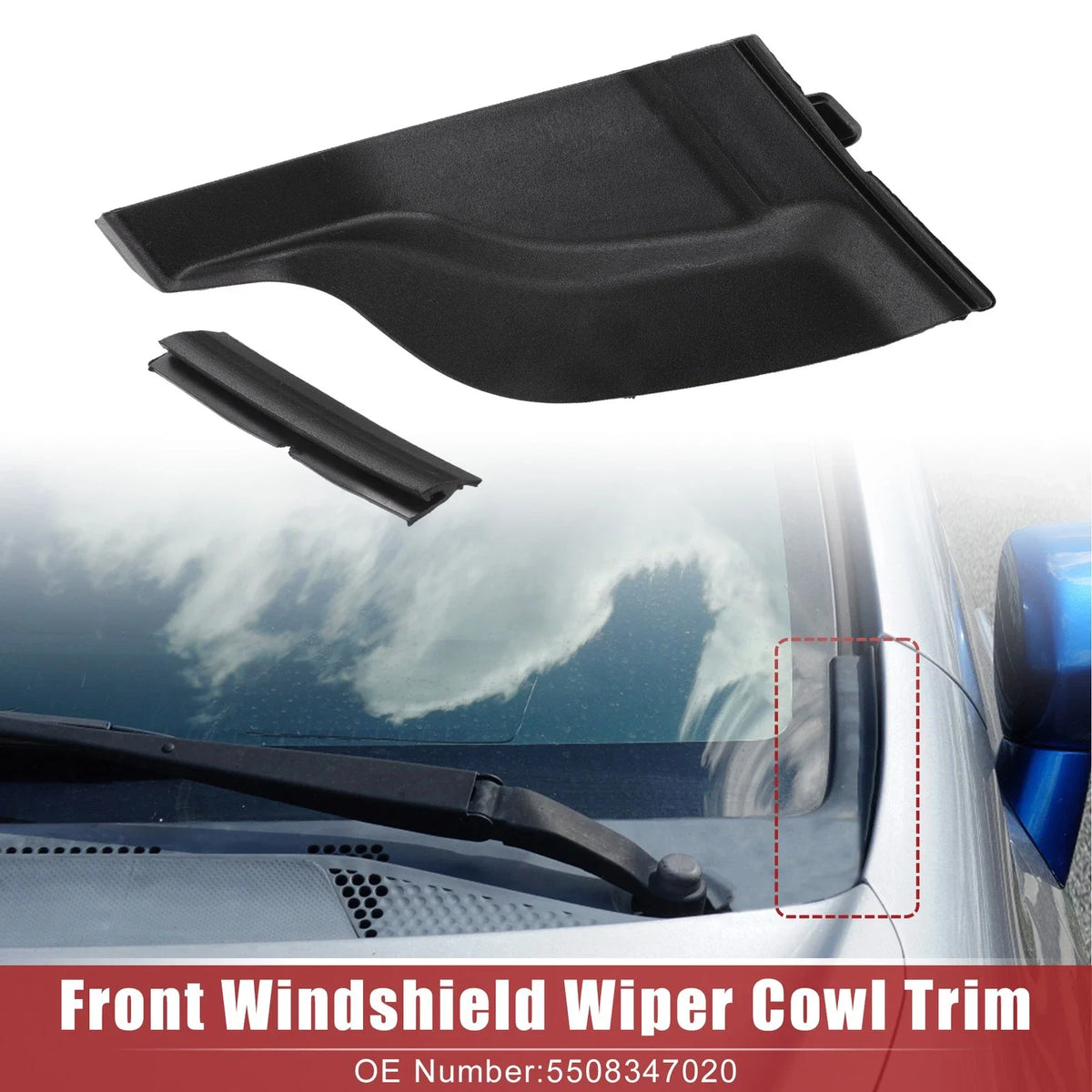 Front Left Windshield Wiper Cowl Cover Trim for Toyota Prius (2010–2015)