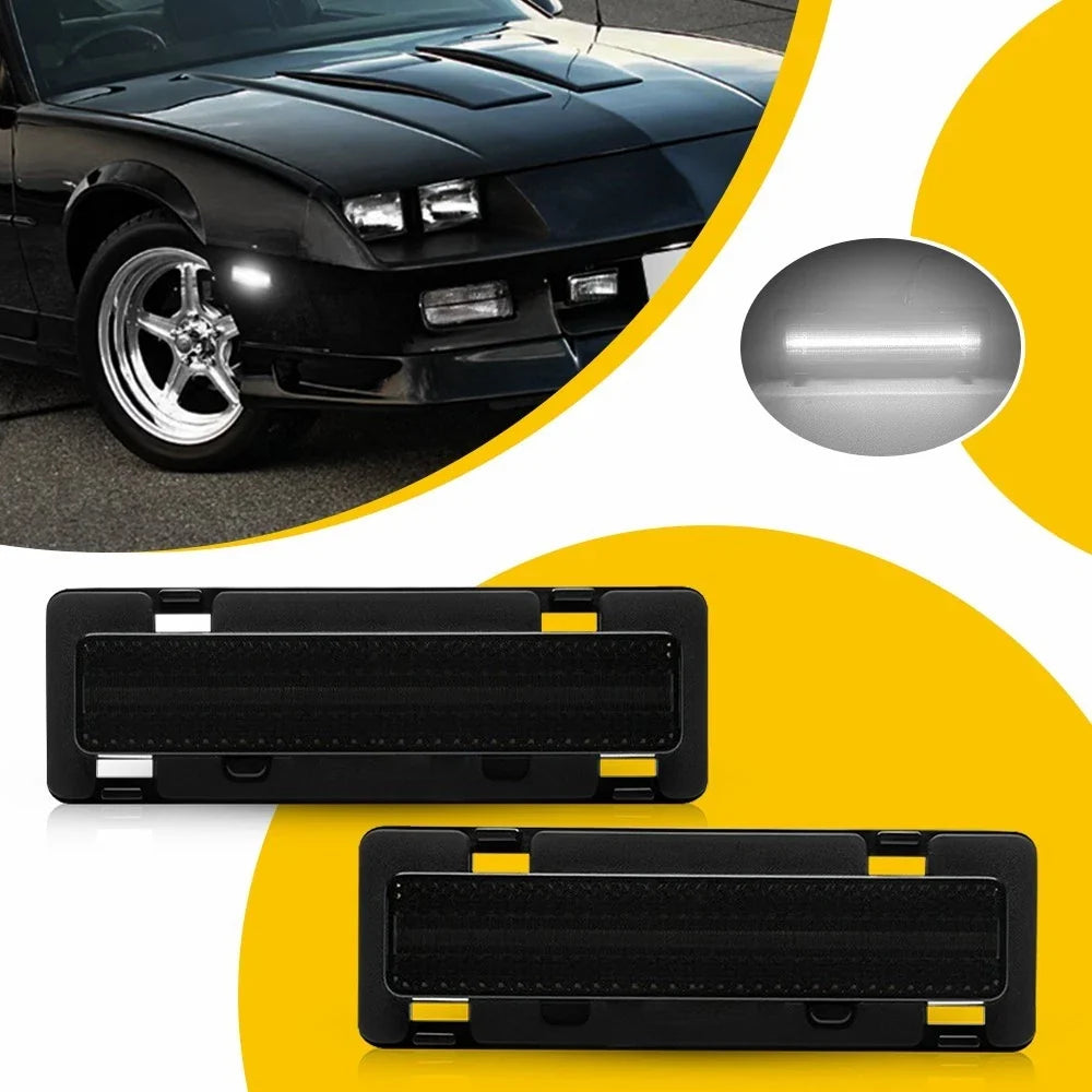 Smoke White Front Side Marker Light for Chevy Camaro Pontiac Firebird (1982–1992)